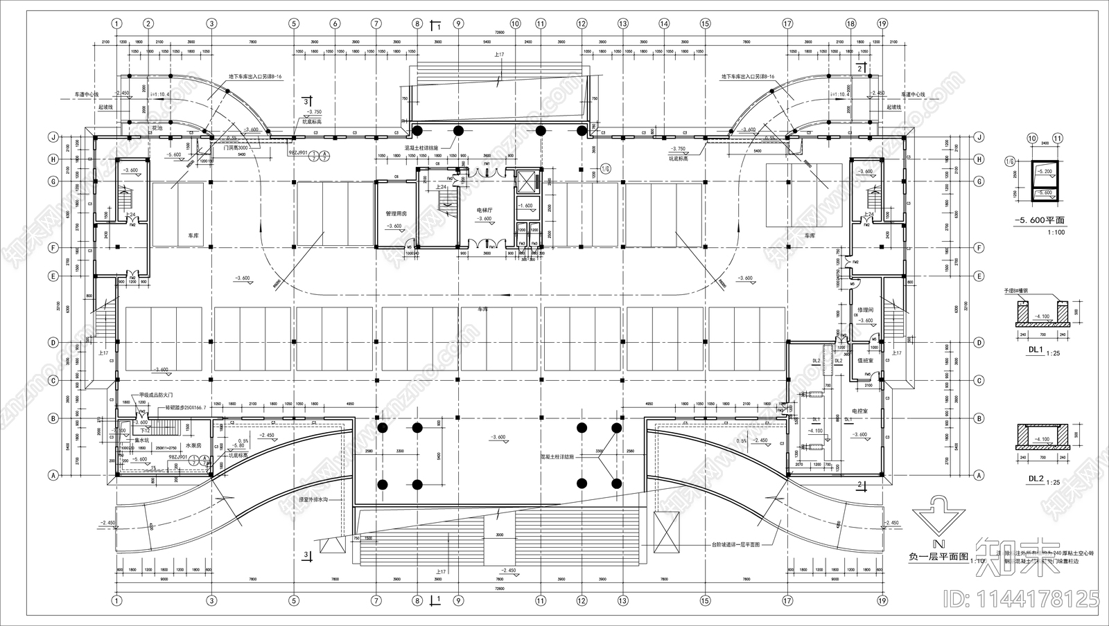 欧式行政办公楼建筑cad施工图下载【ID:1144178125】