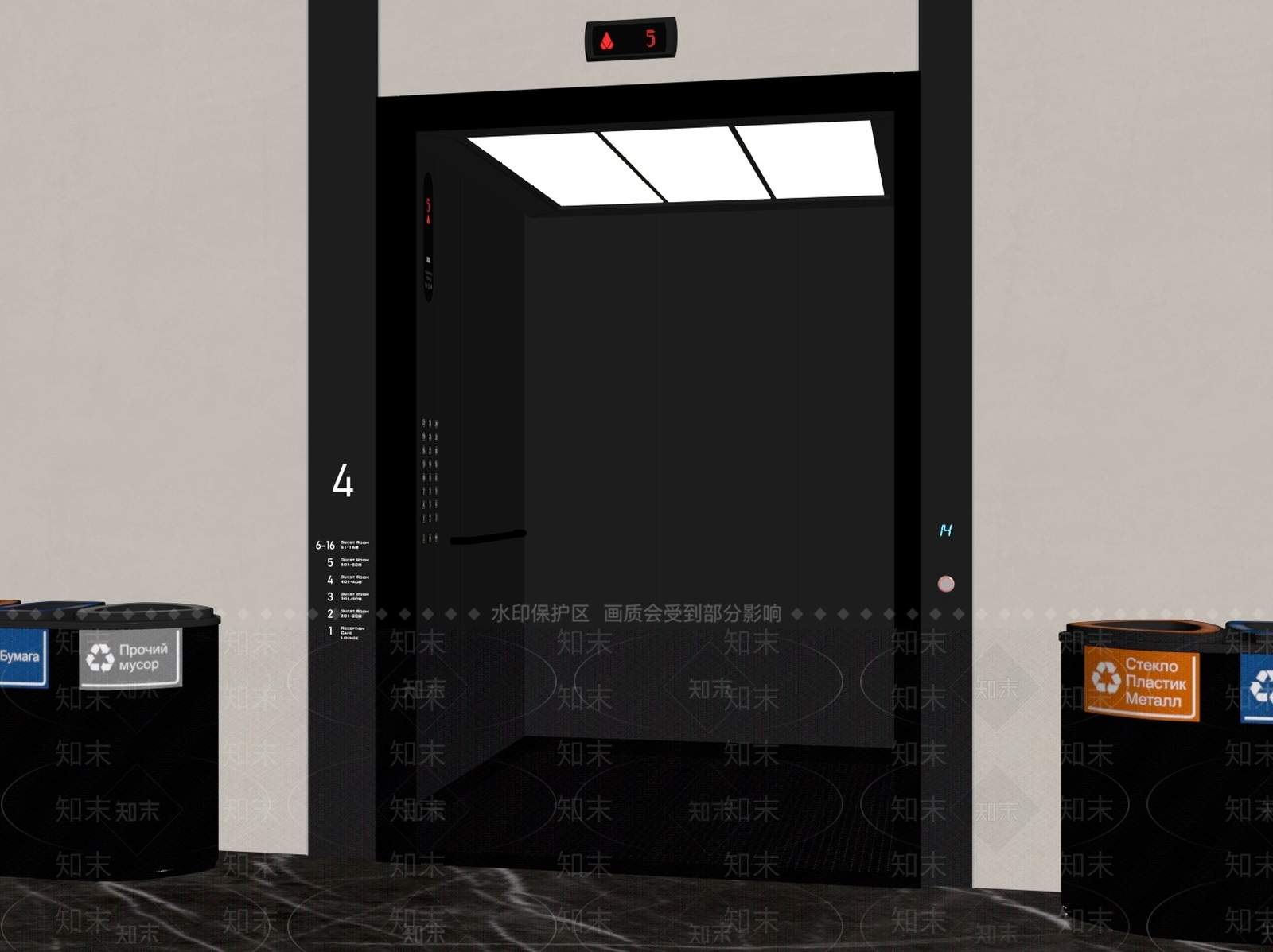 现代电梯SU模型下载【ID:1144182018】