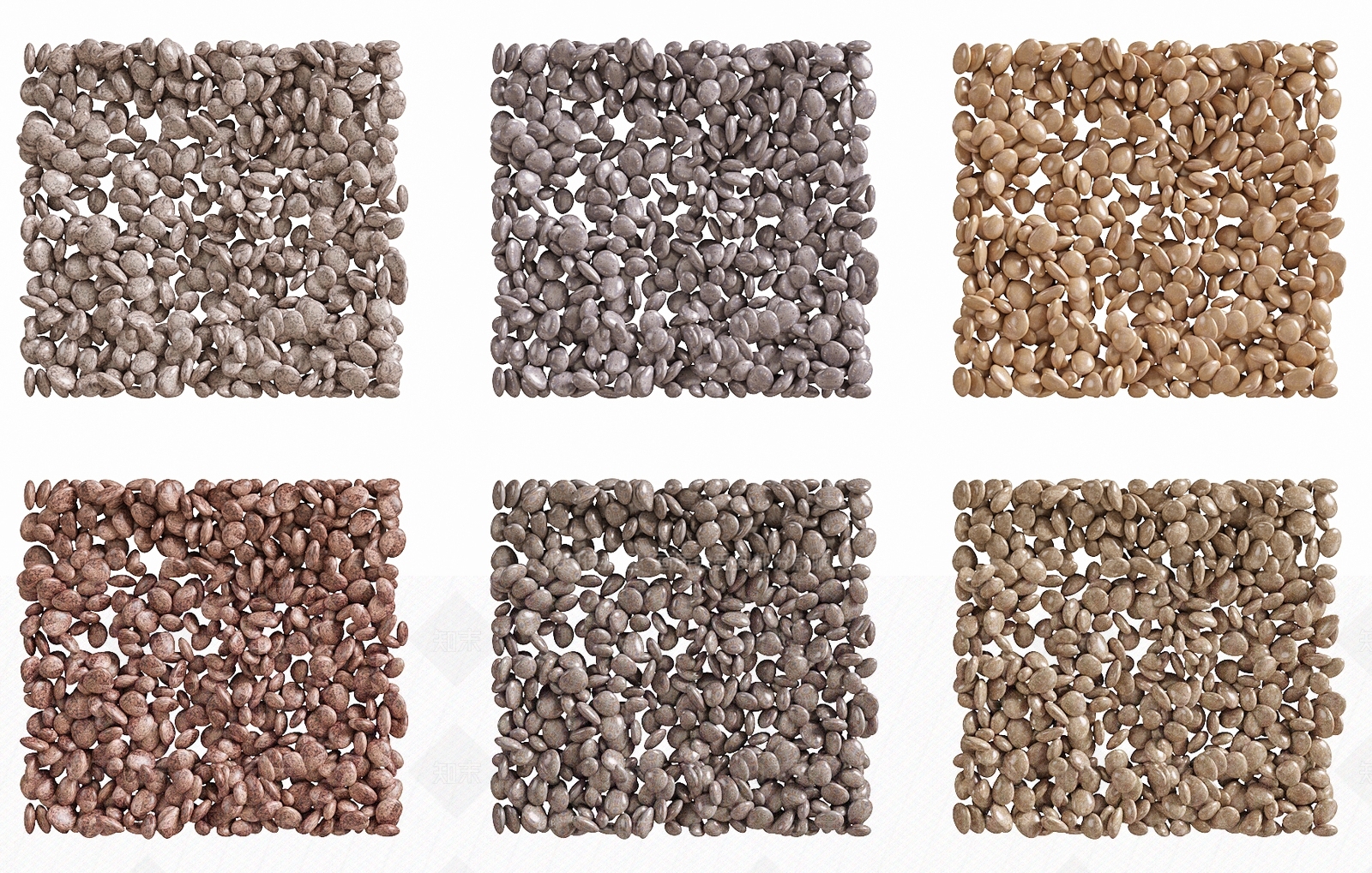 现代石头石子鹅卵石SU模型下载【ID:1144184452】