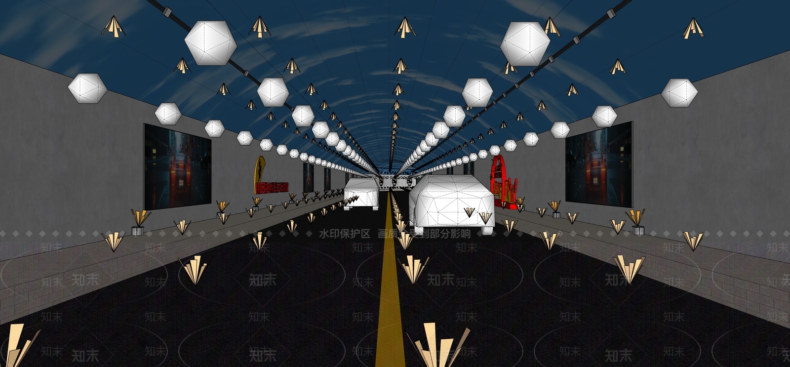 现代隧道SU模型下载【ID:1144185338】