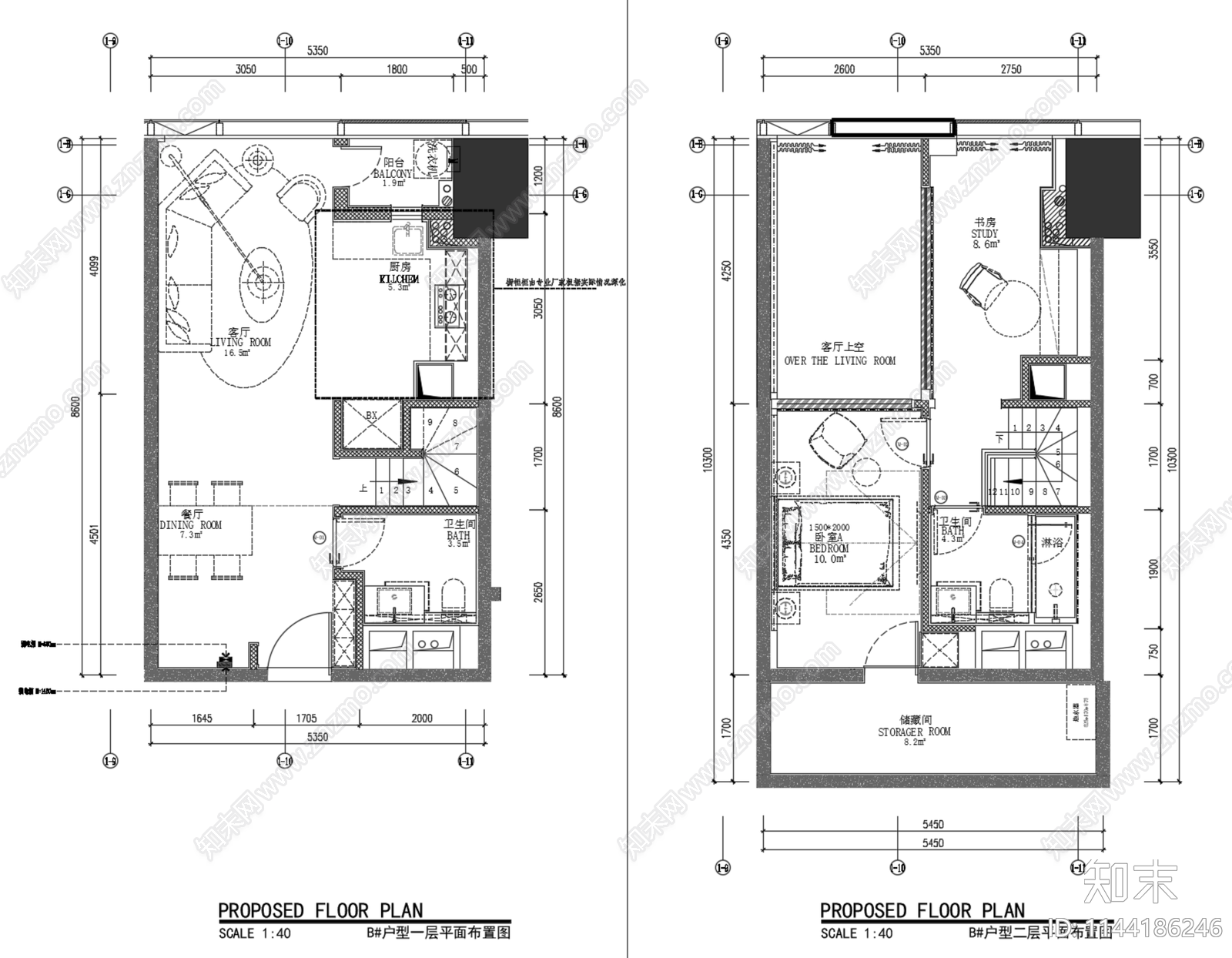 丹健设计深圳恒大天璟9套LOFT公寓样板间室内施工图下载【ID:1144186246】