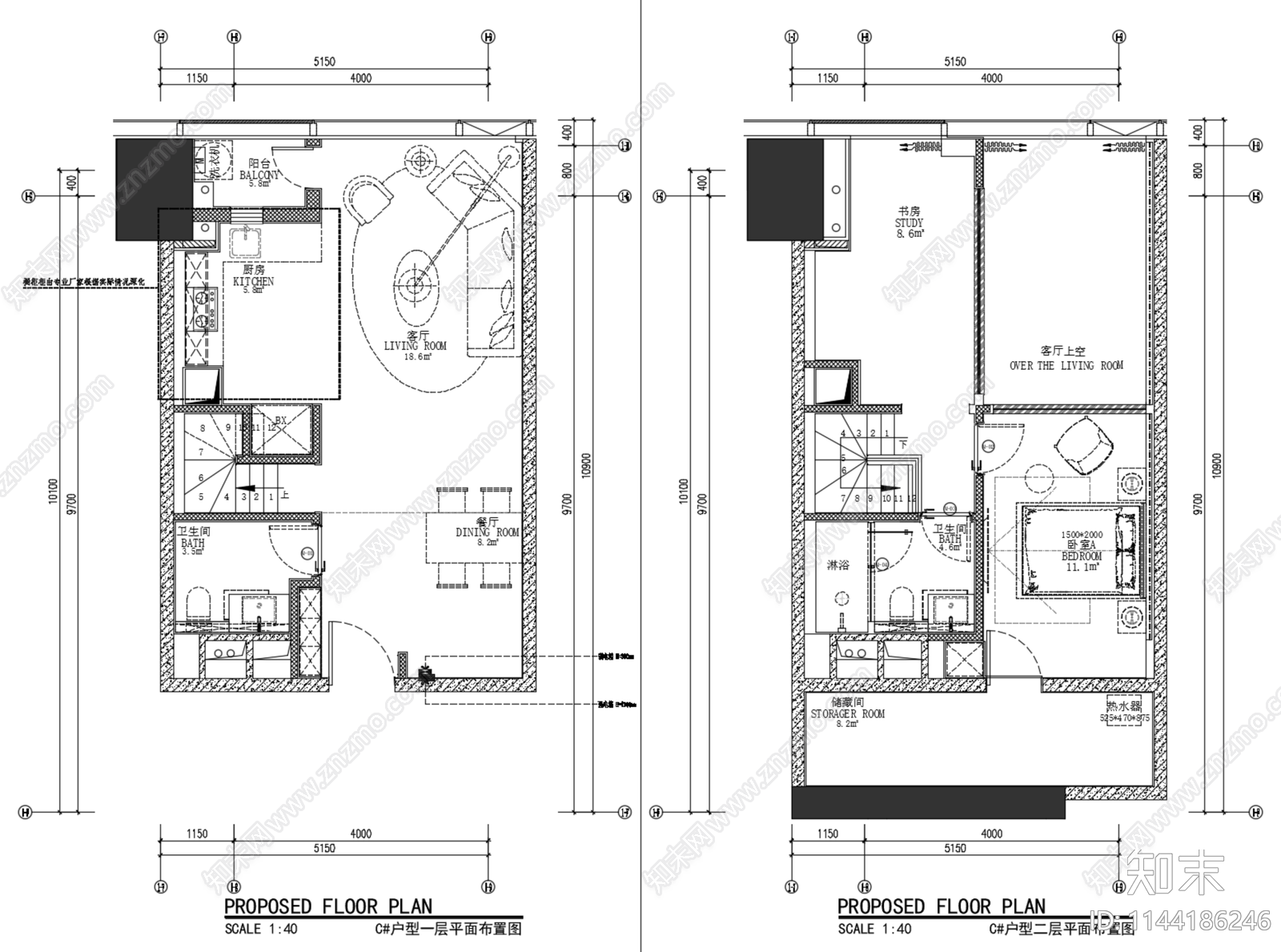 丹健设计深圳恒大天璟9套LOFT公寓样板间室内施工图下载【ID:1144186246】