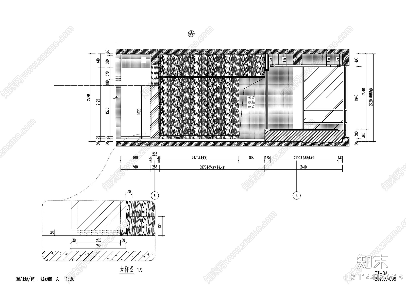 郑州蓝水岸公寓室内cad施工图下载【ID:1144189313】