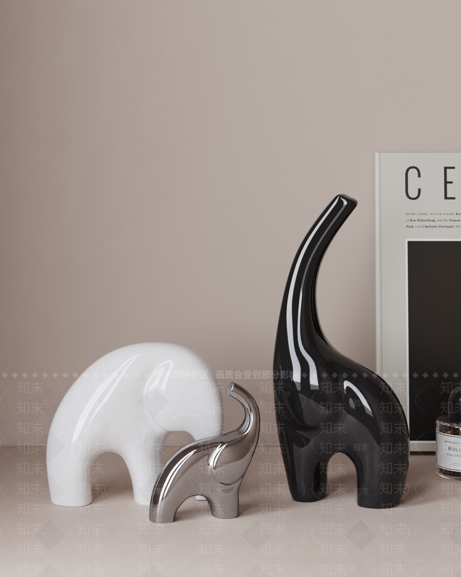 大象摆件组合3D模型下载【ID:1144262426】