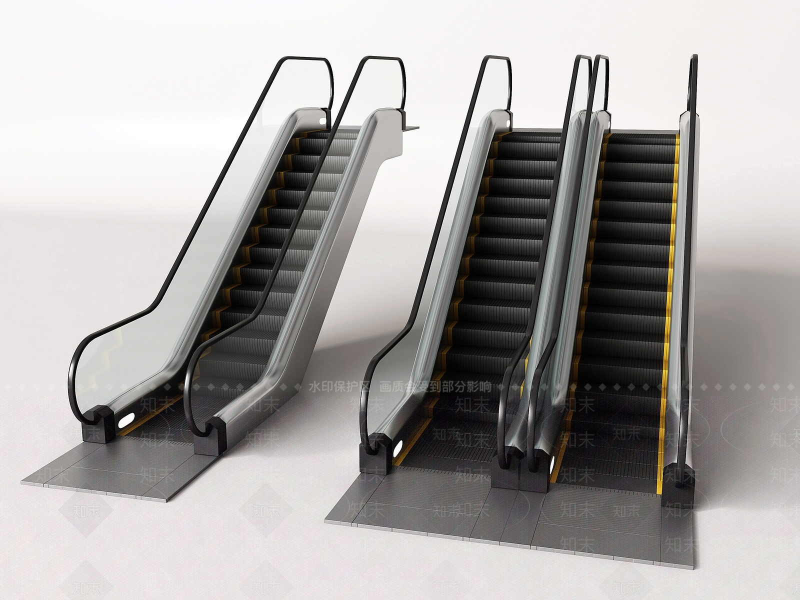 现代扶梯3D模型下载【ID:1144201707】