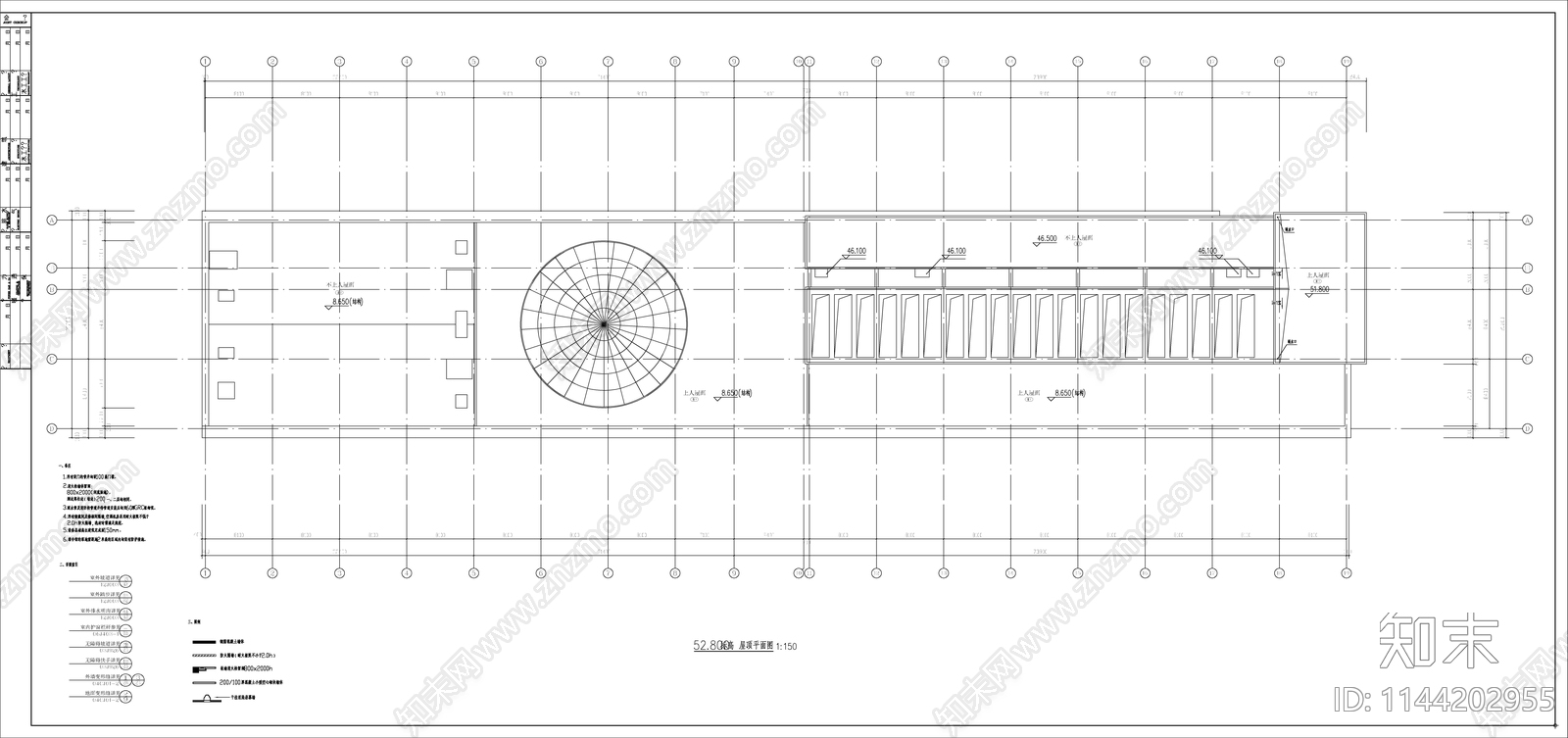某特警综合指挥楼办公建筑cad施工图下载【ID:1144202955】