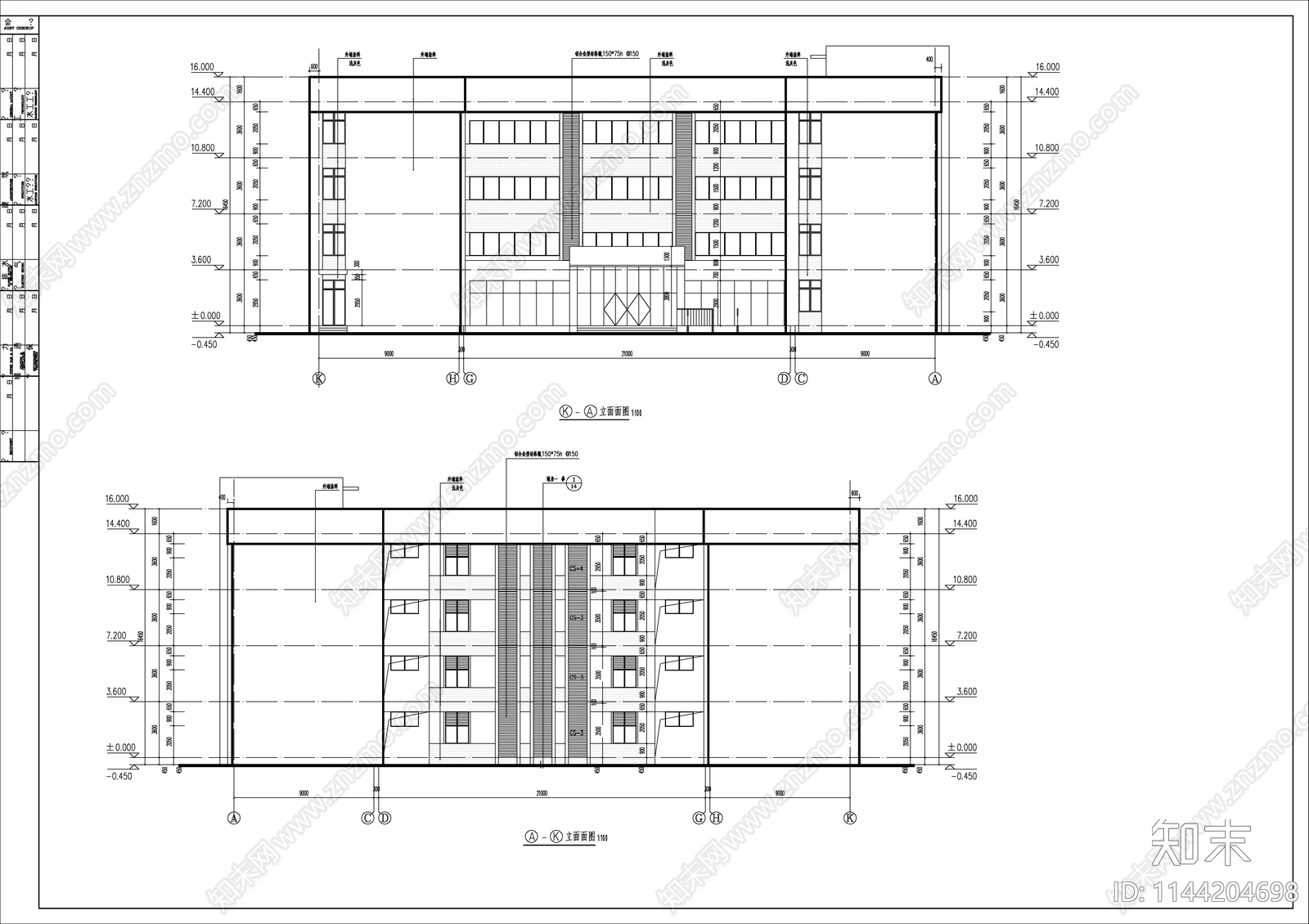 某警局宿舍楼建筑cad施工图下载【ID:1144204698】