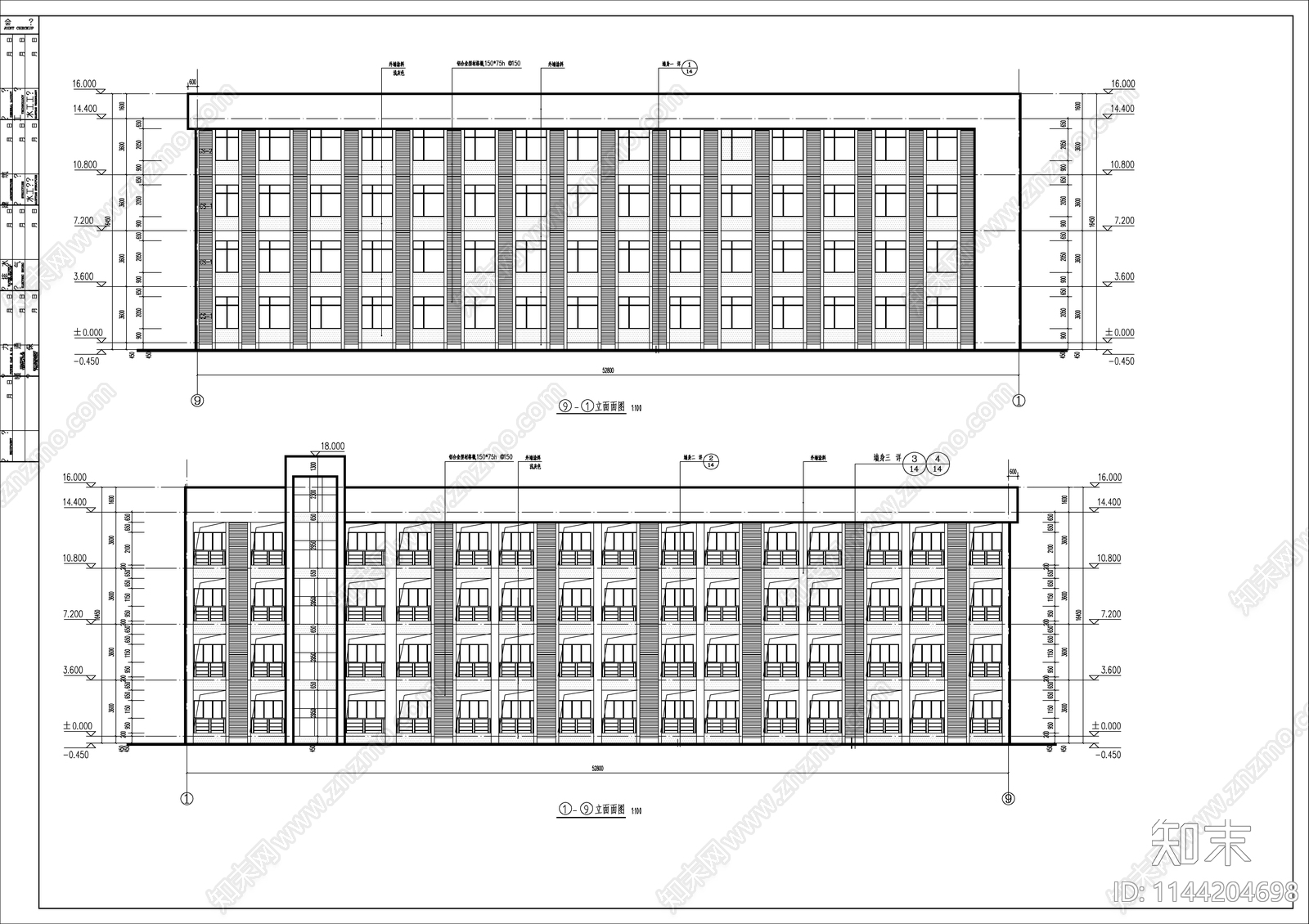 某警局宿舍楼建筑cad施工图下载【ID:1144204698】