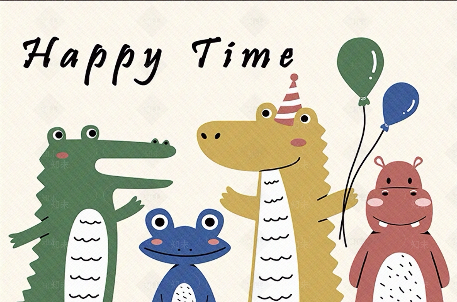 现代抽象艺术卡通装饰画贴图下载【ID:1144205759】