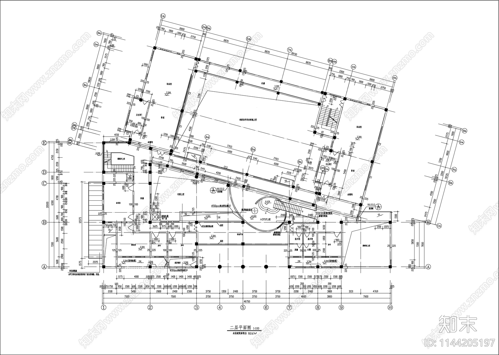 幼儿园建筑cad施工图下载【ID:1144205197】