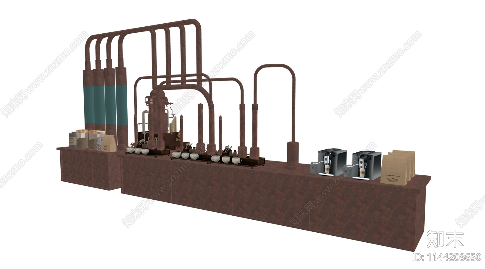 复古咖啡机SU模型下载【ID:1144208650】
