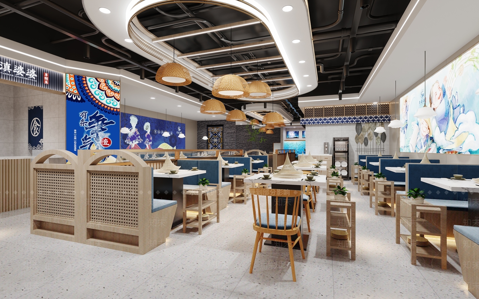 现代火锅店3D模型下载【ID:1144210345】