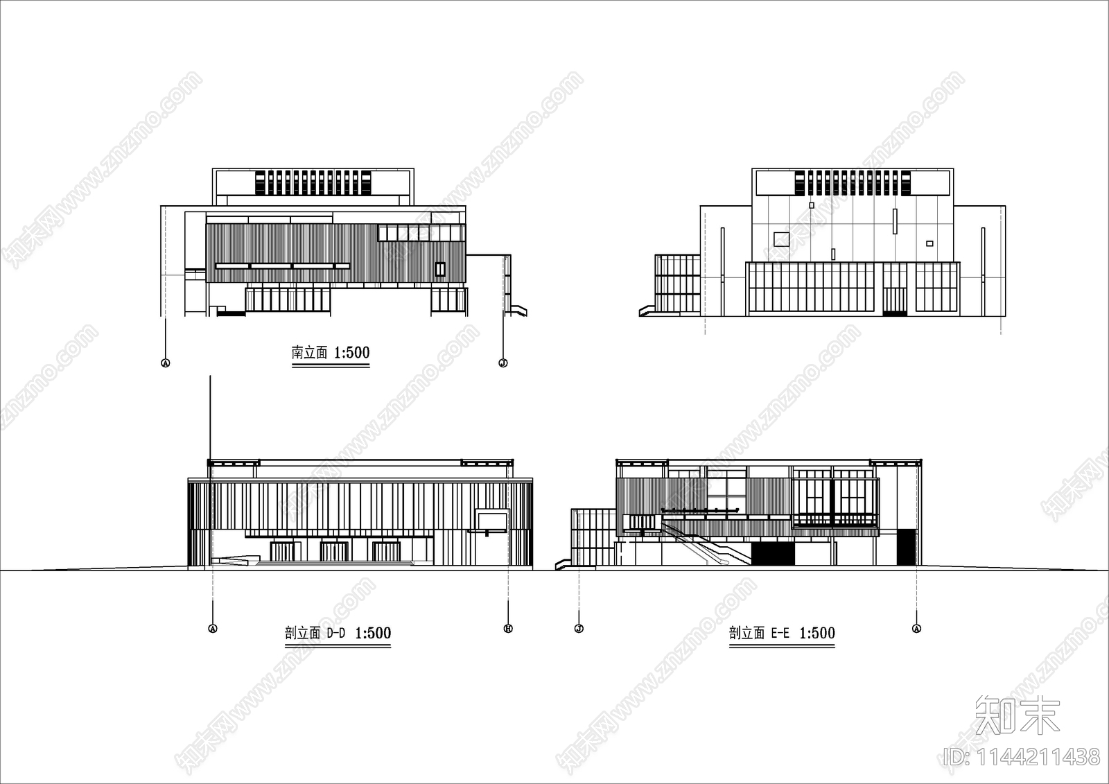 中小型影剧院建筑施工图下载【ID:1144211438】