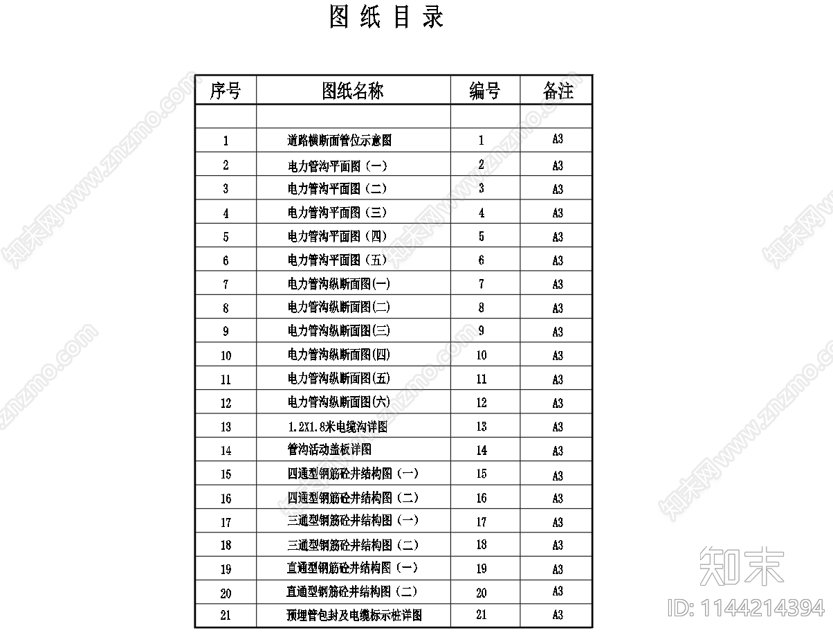 道路电力管沟工程平面纵断面cad施工图下载【ID:1144214394】