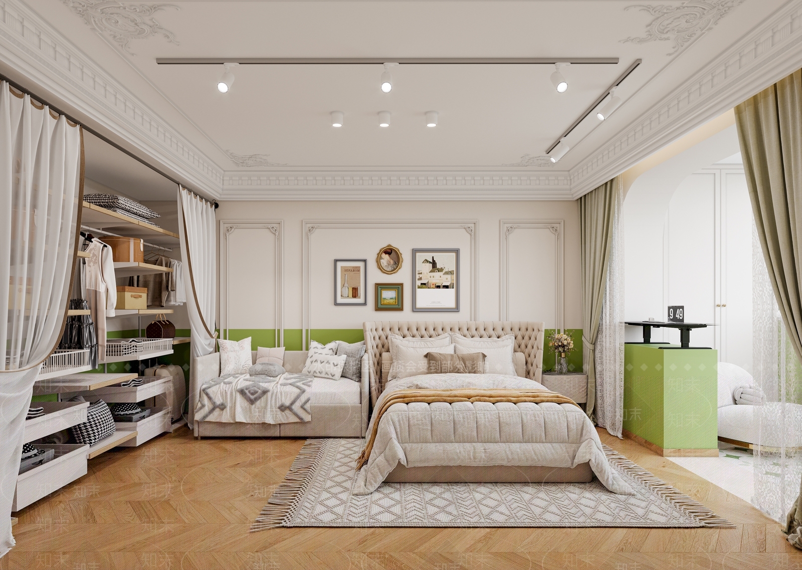 法式单身公寓3D模型下载【ID:1144216303】