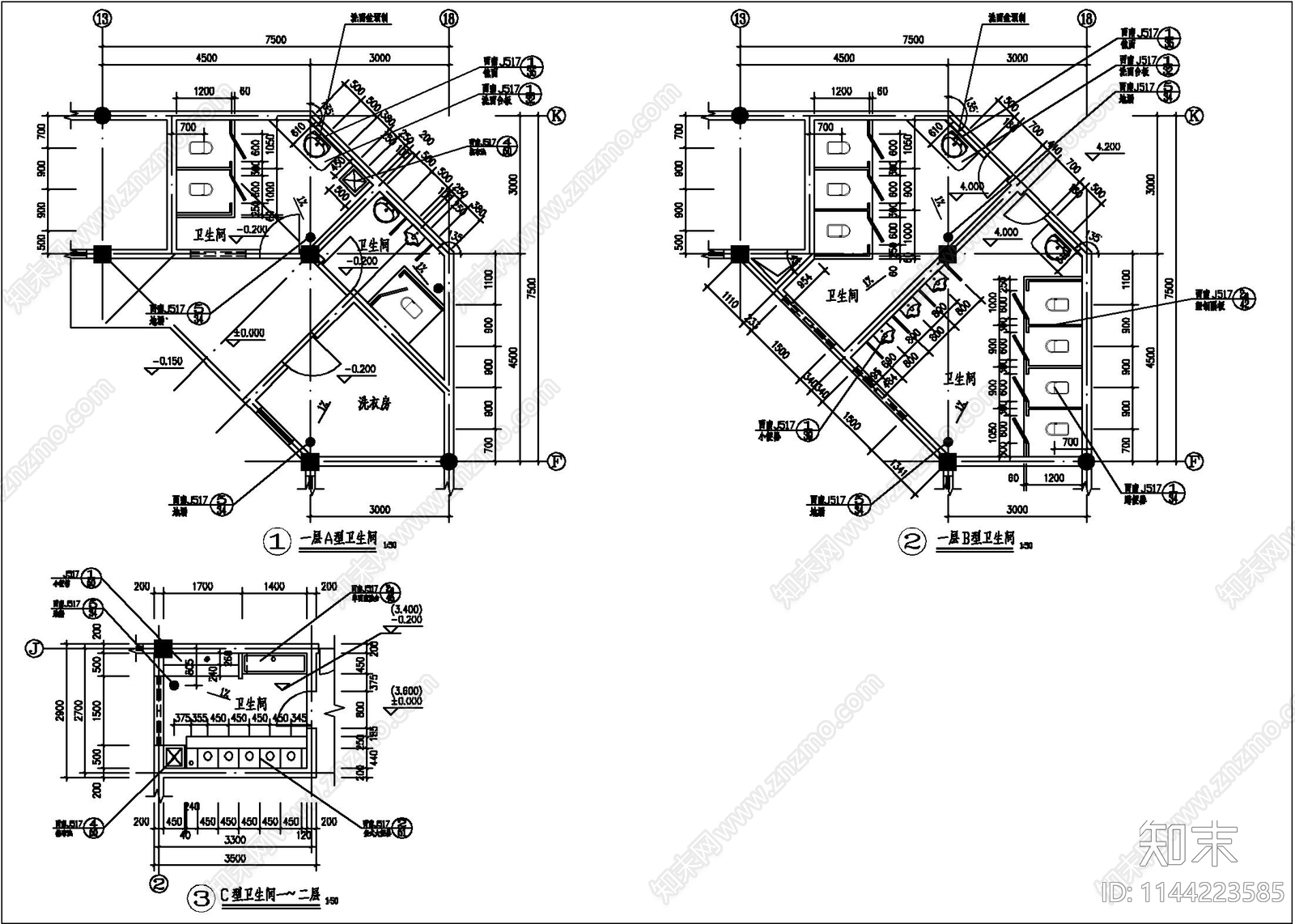 鸡冠幼儿园建筑cad施工图下载【ID:1144223585】