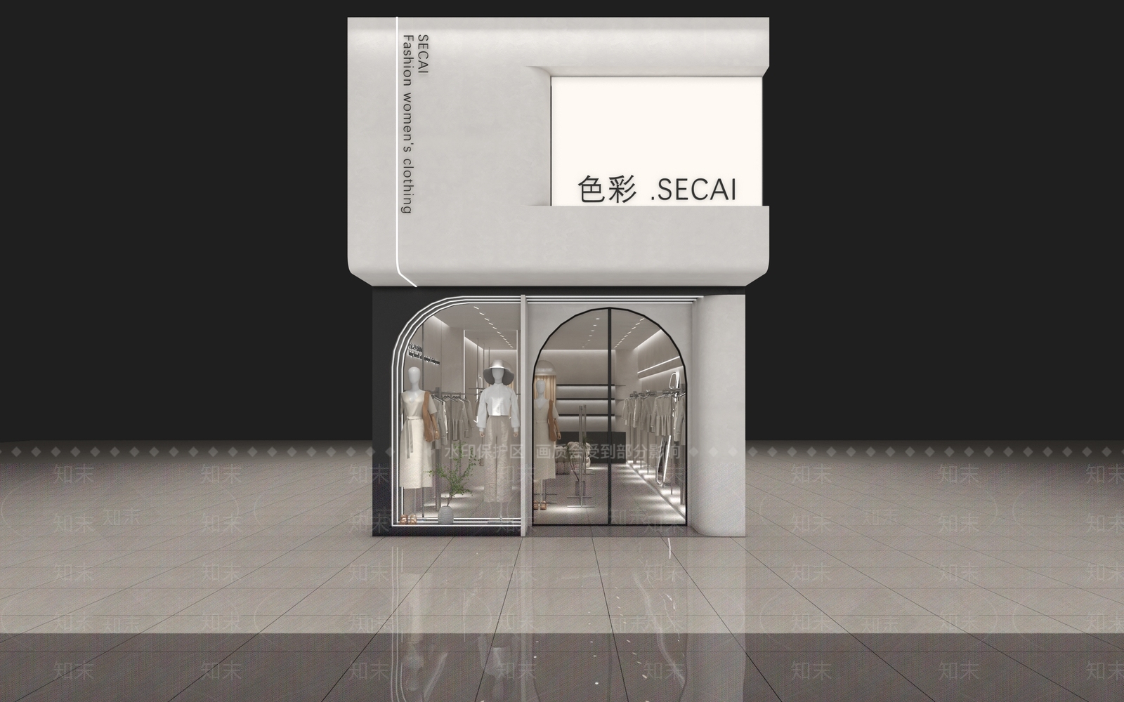 现代服装鞋店3D模型下载【ID:1144231876】
