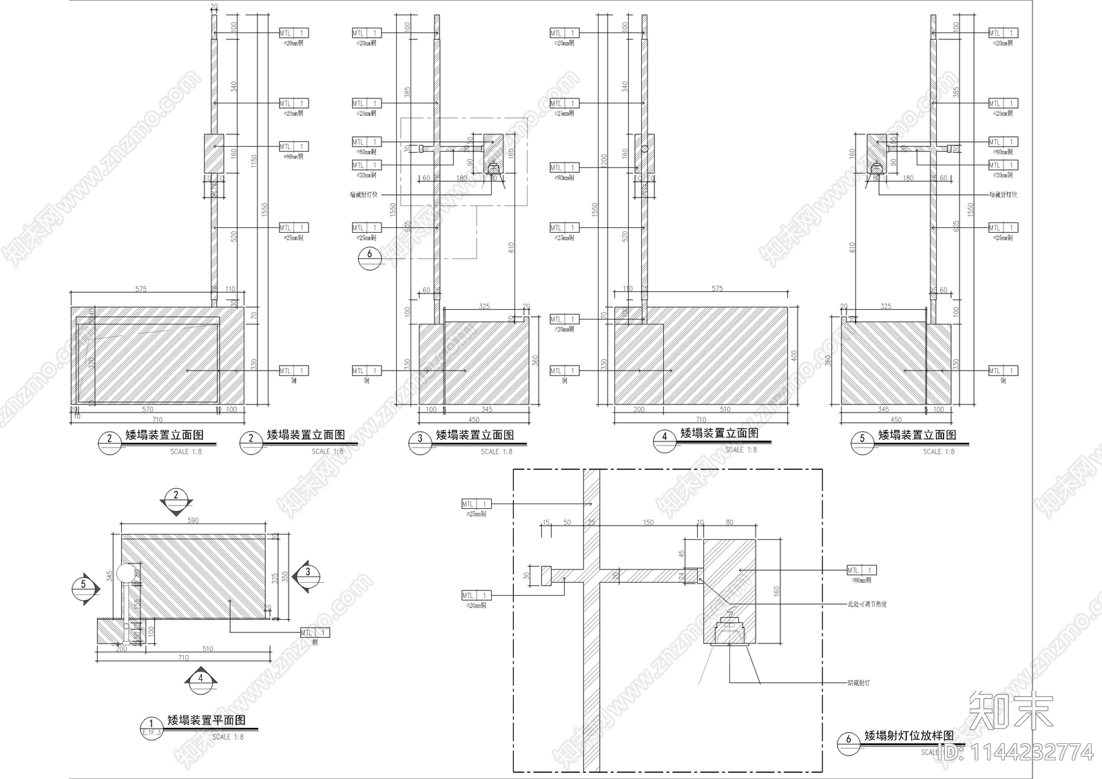 帆船柜体吧台家具节点cad施工图下载【ID:1144232774】