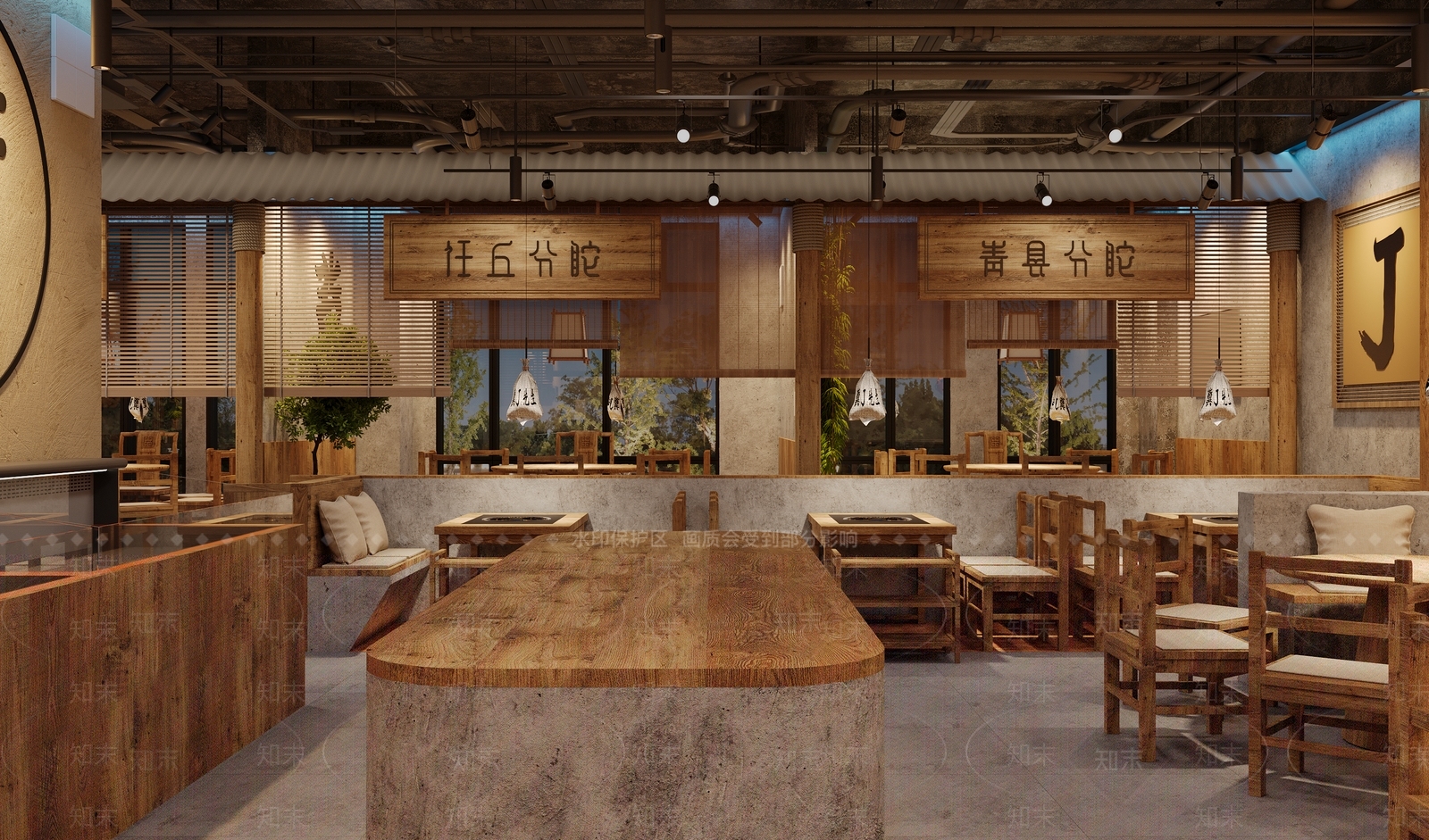 工业复古年代风火锅店3D模型下载【ID:1144266167】