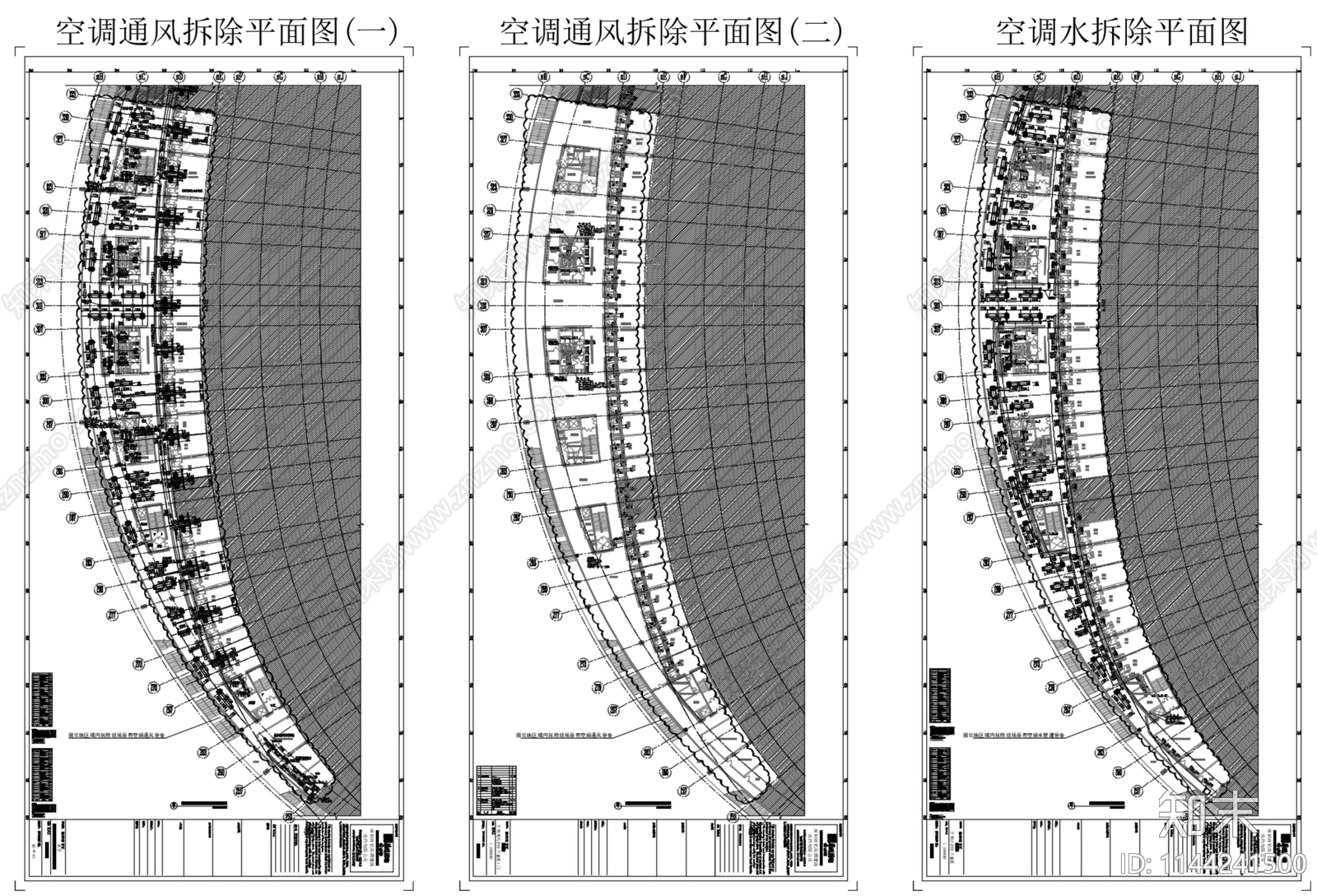 深圳2000m²办公室精装修室内cad施工图下载【ID:1144241500】