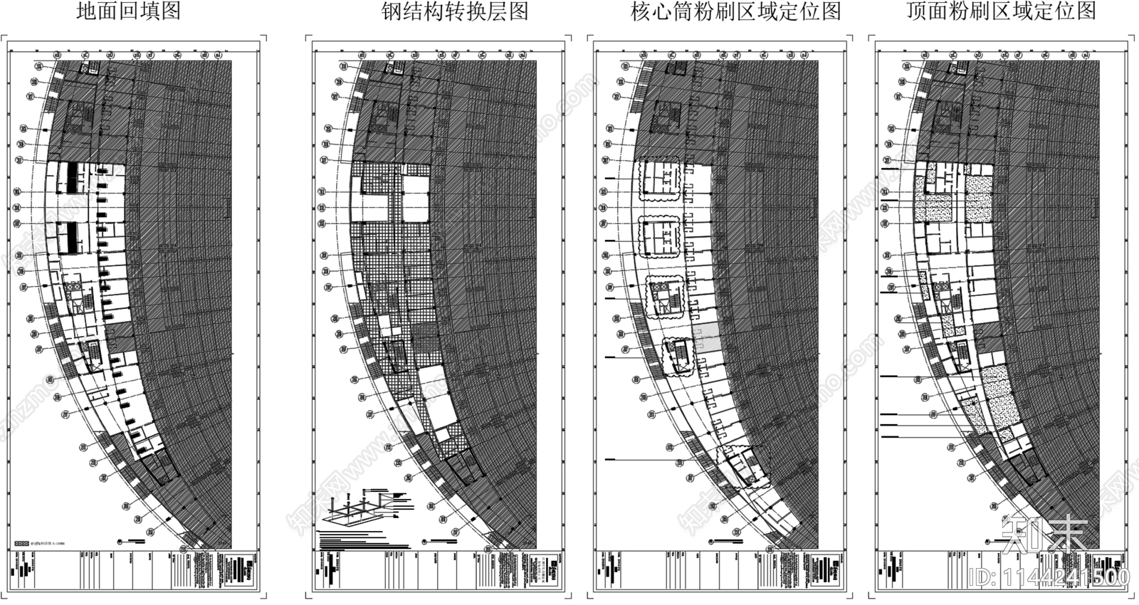 深圳2000m²办公室精装修室内cad施工图下载【ID:1144241500】