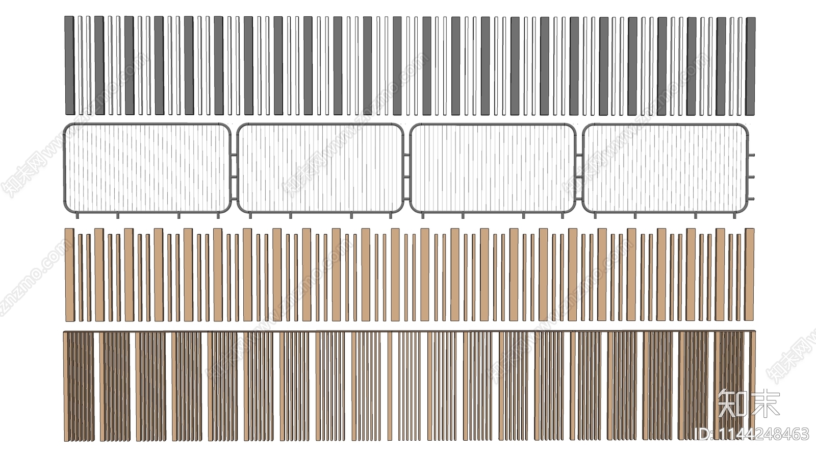 现代围栏SU模型下载【ID:1144248463】