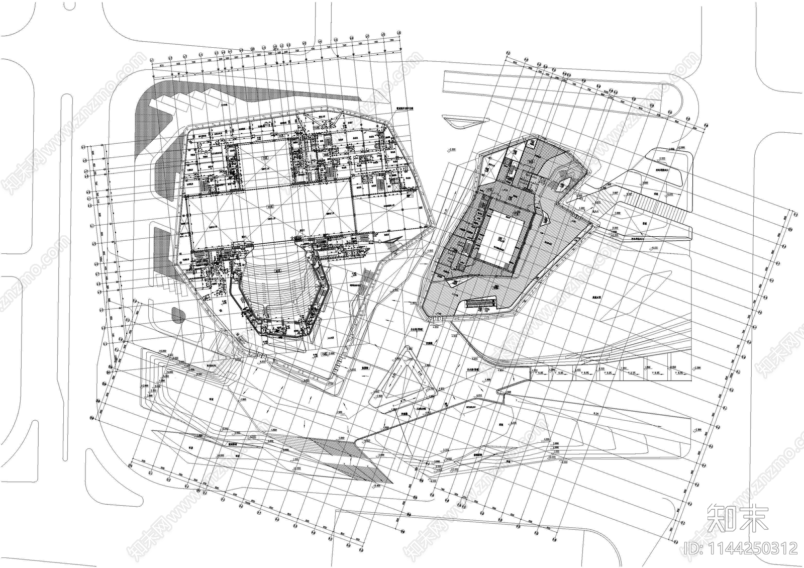 广州歌剧院建筑cad施工图下载【ID:1144250312】
