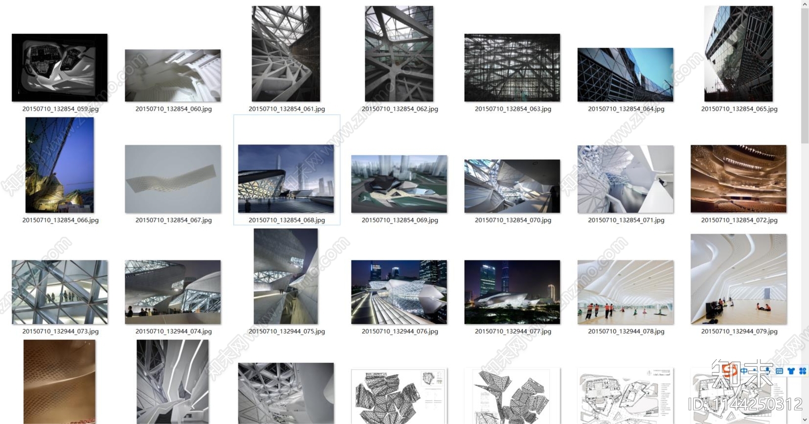 广州歌剧院建筑cad施工图下载【ID:1144250312】