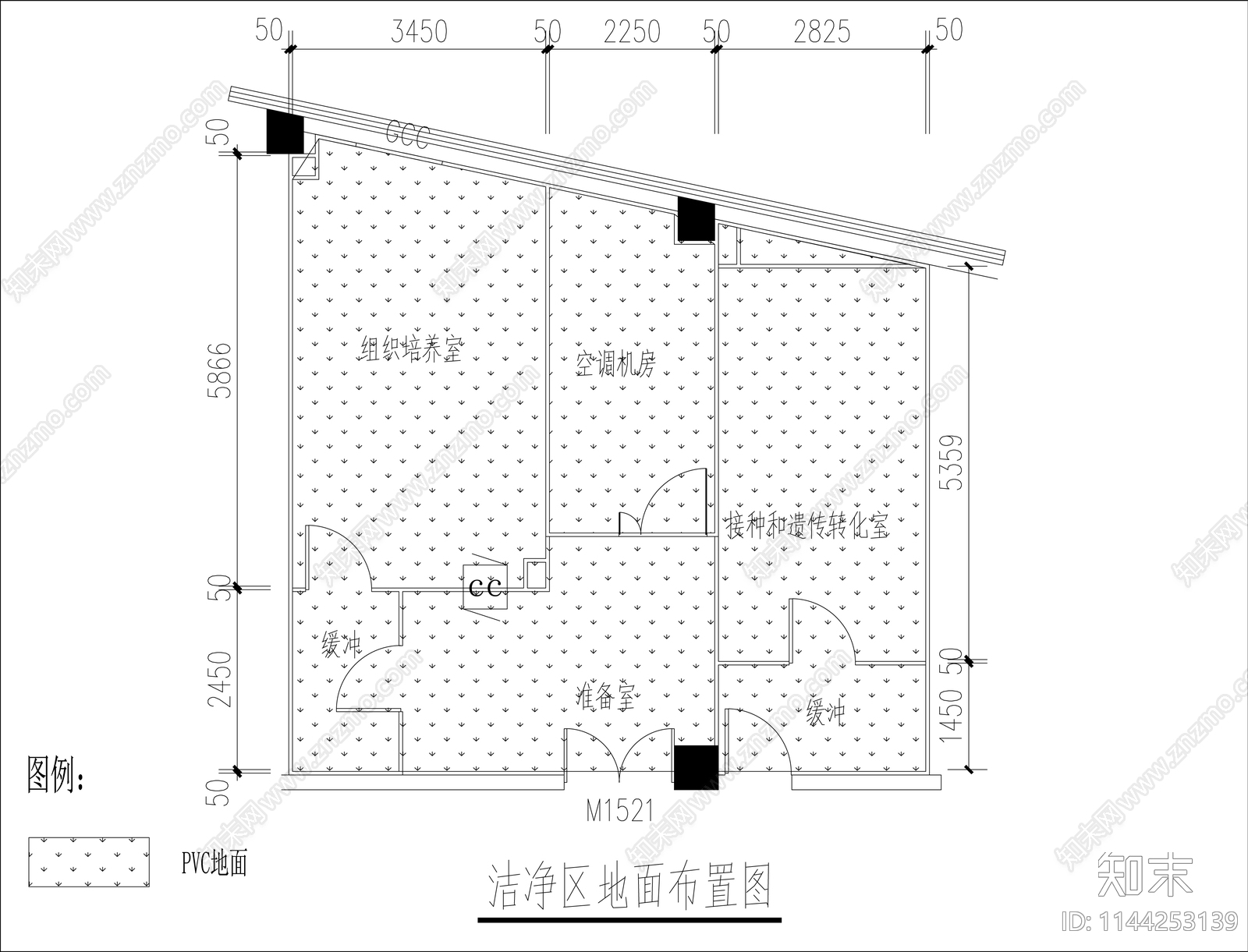 组织培养接种遗传转换净化实验室装修电气暖通cad施工图下载【ID:1144253139】