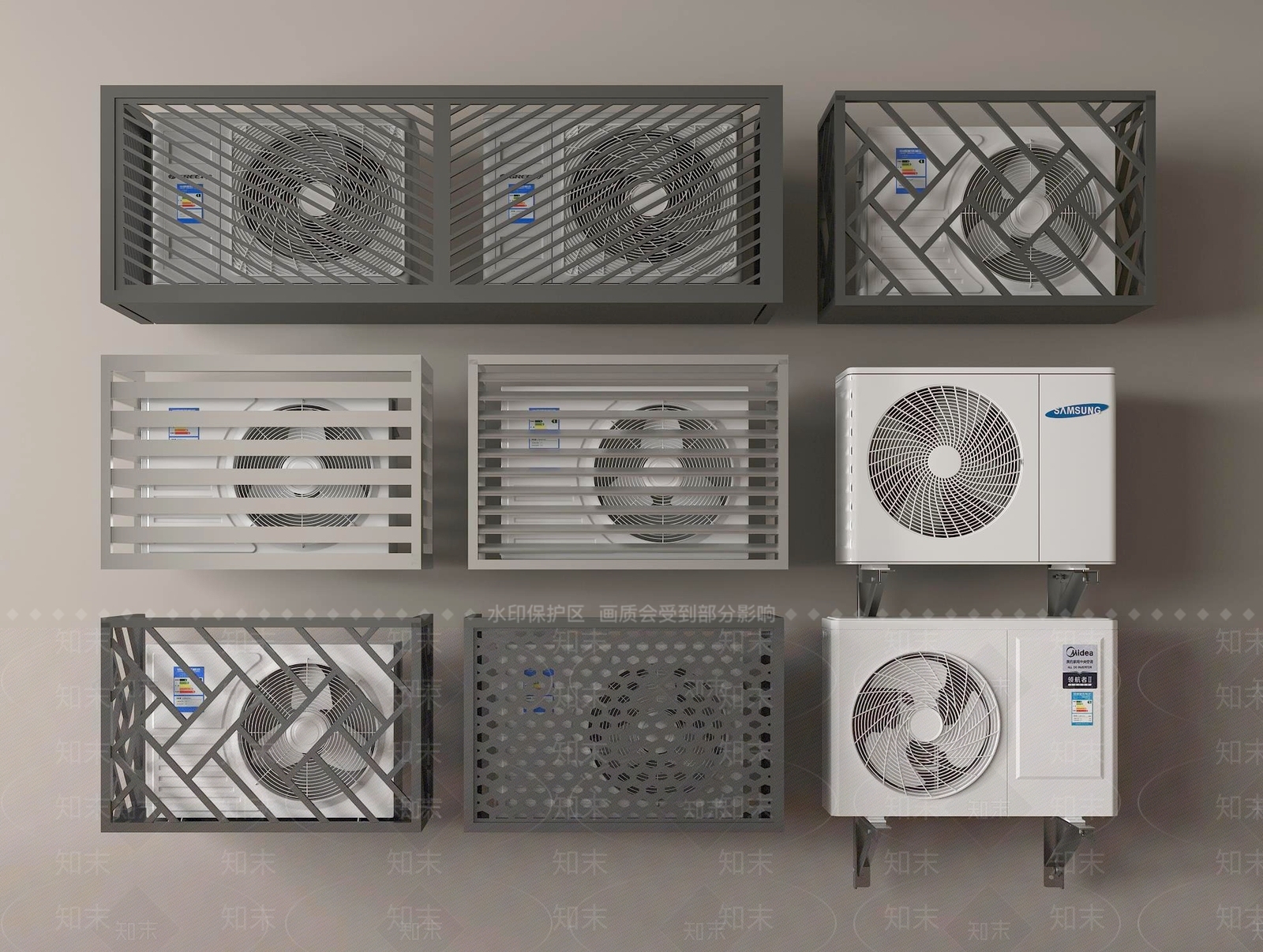 空调外机3D模型下载【ID:1144254243】