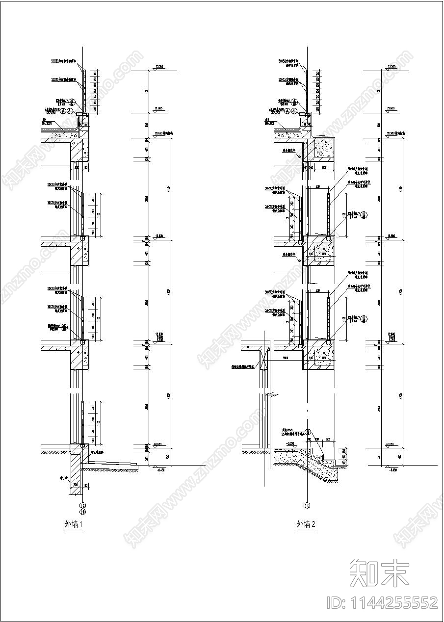 某技术学院教学楼建筑cad施工图下载【ID:1144255552】