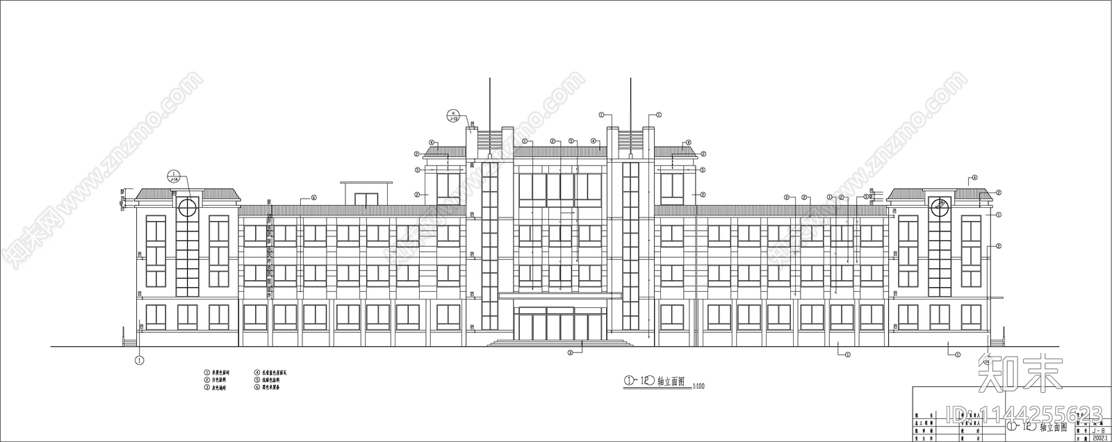 某小学教学楼建筑cad施工图下载【ID:1144255623】