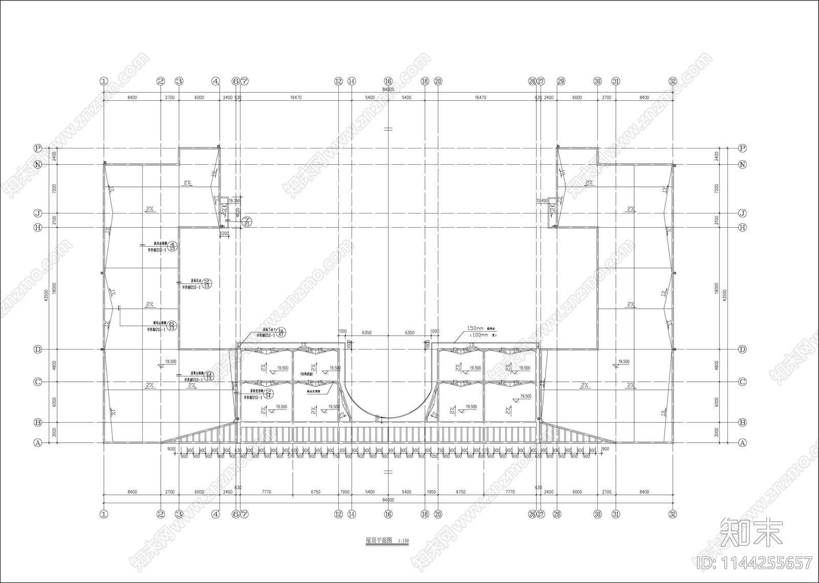 某职业学校教学楼建筑cad施工图下载【ID:1144255657】