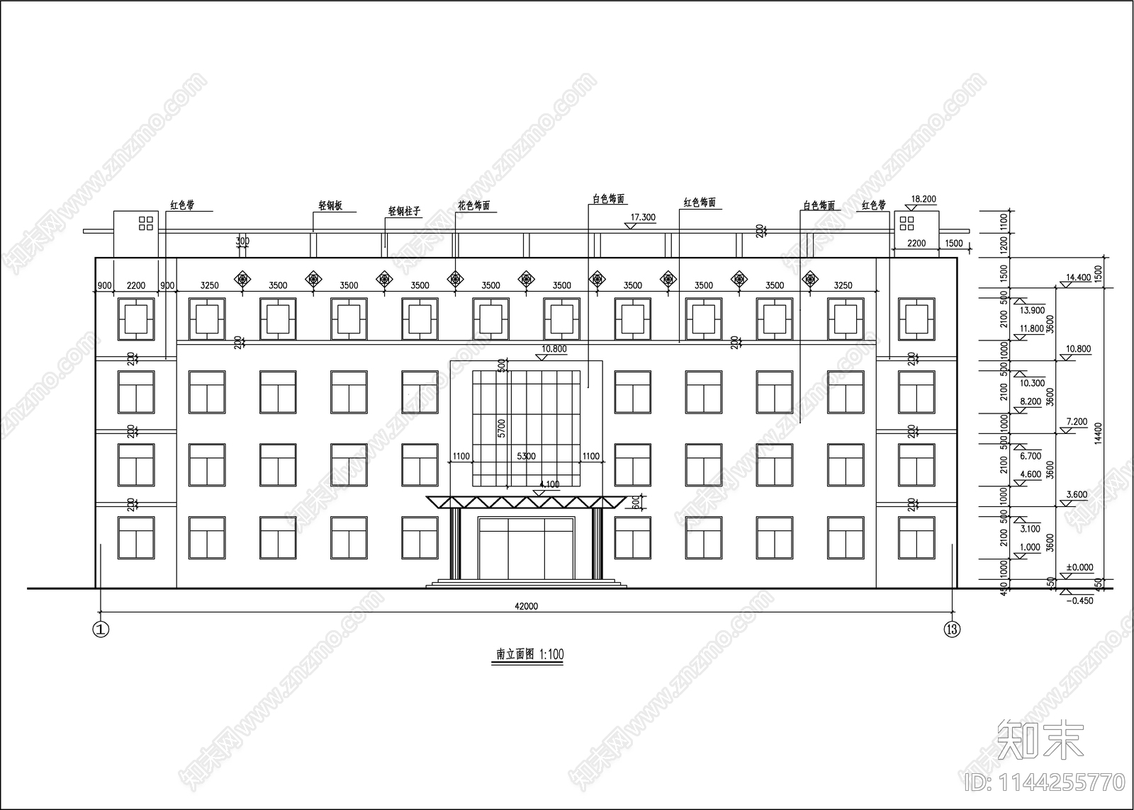 某学校综合楼建筑施工图下载【ID:1144255770】