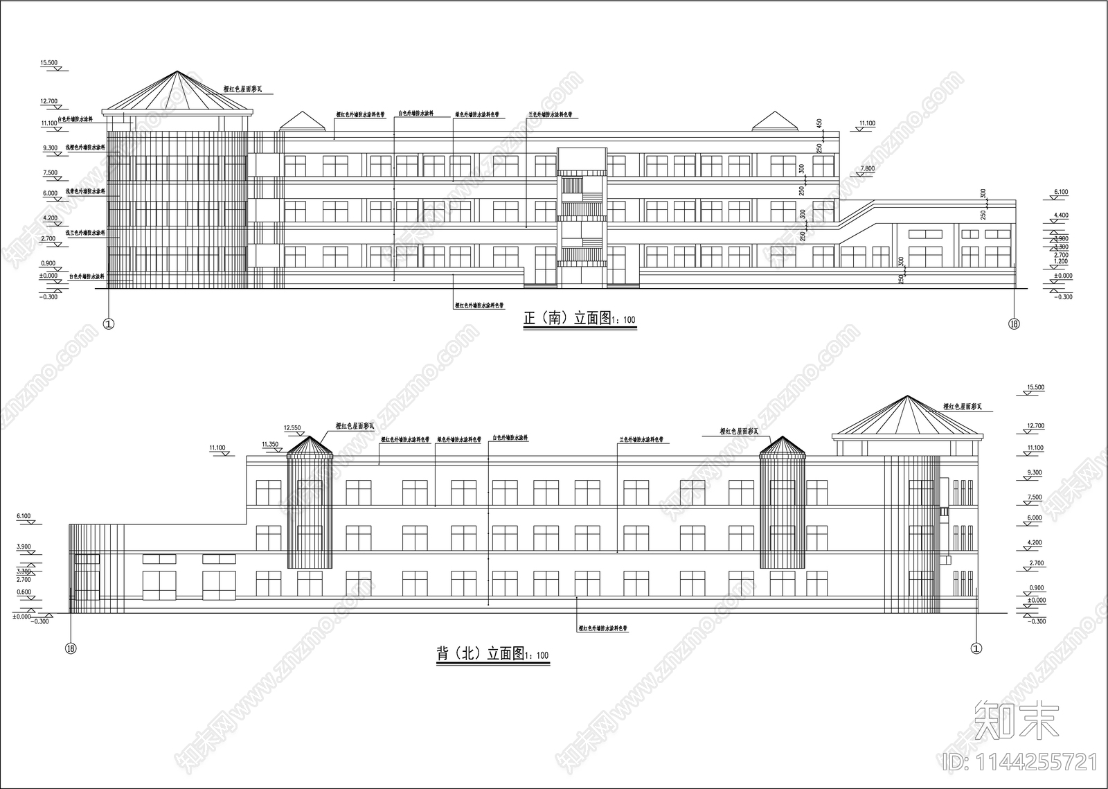 某幼儿园教学楼建筑cad施工图下载【ID:1144255721】