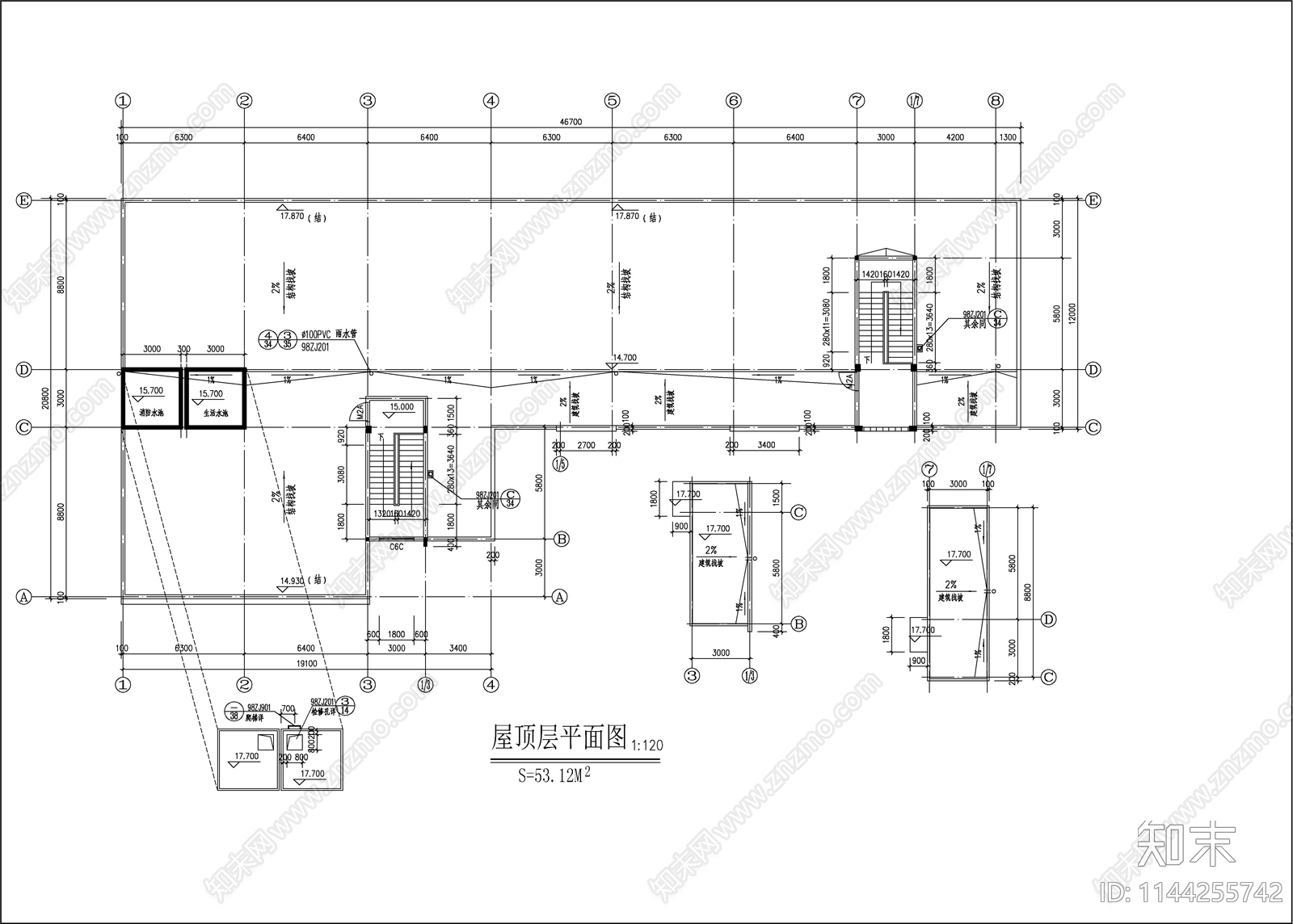 幼儿园教学楼建筑cad施工图下载【ID:1144255742】