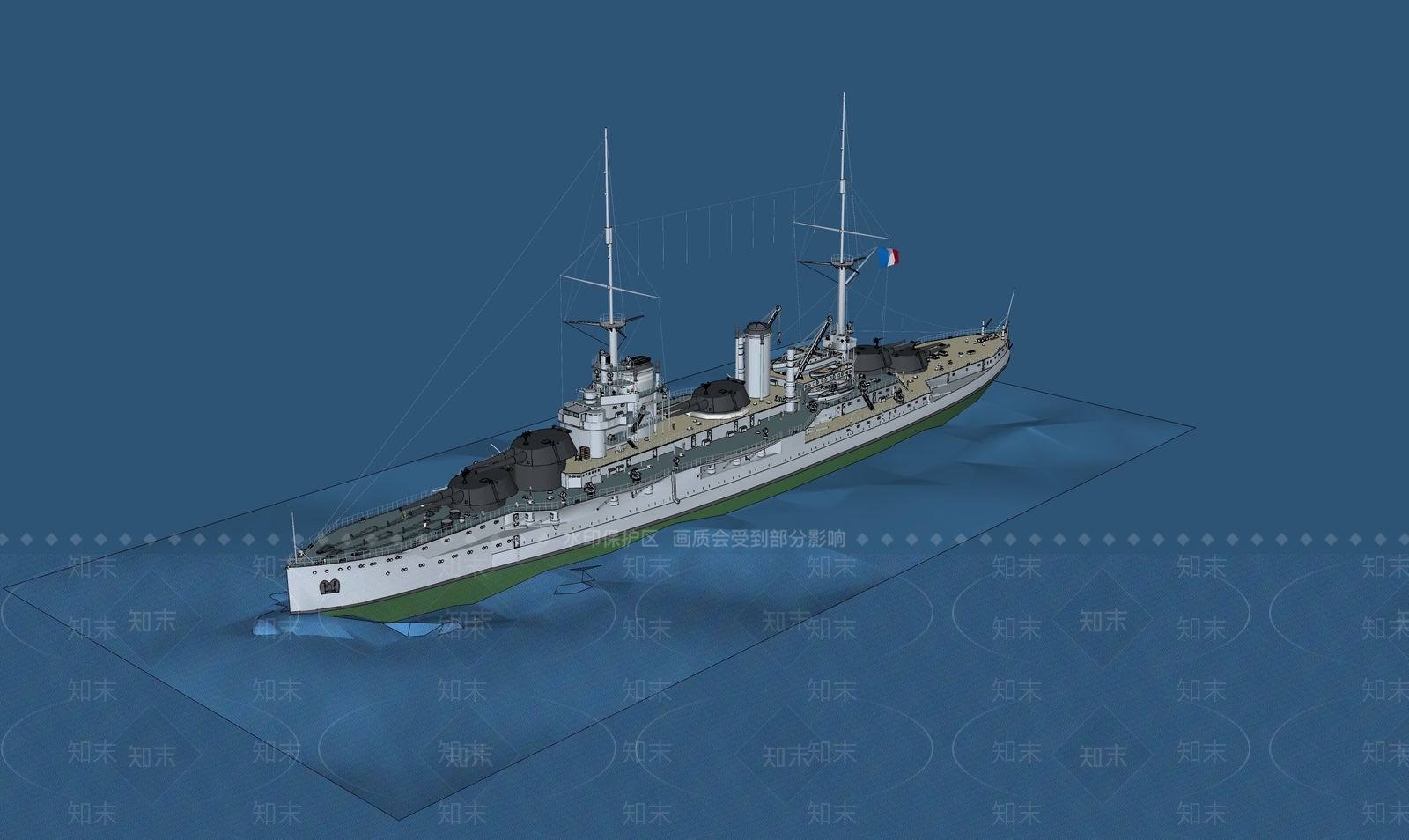 军舰SU模型下载【ID:1144260225】