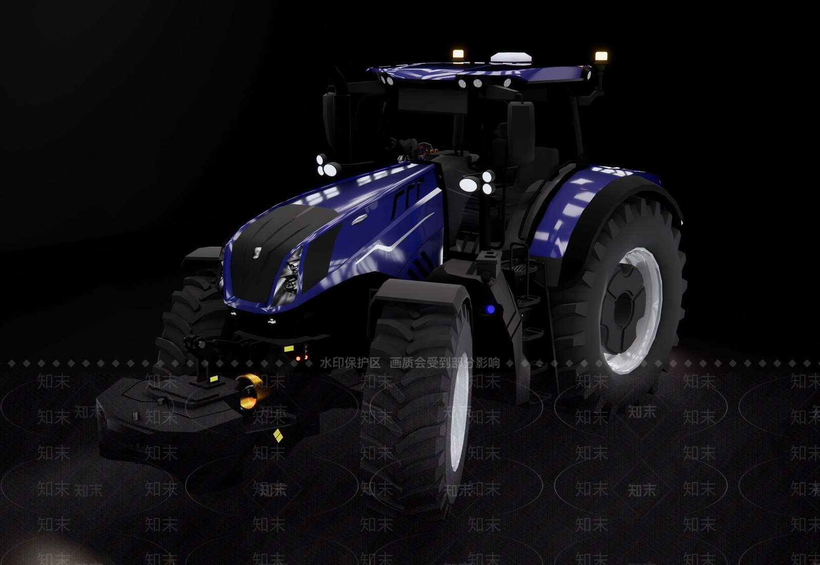 大型拖拉机SU模型下载【ID:1144260335】