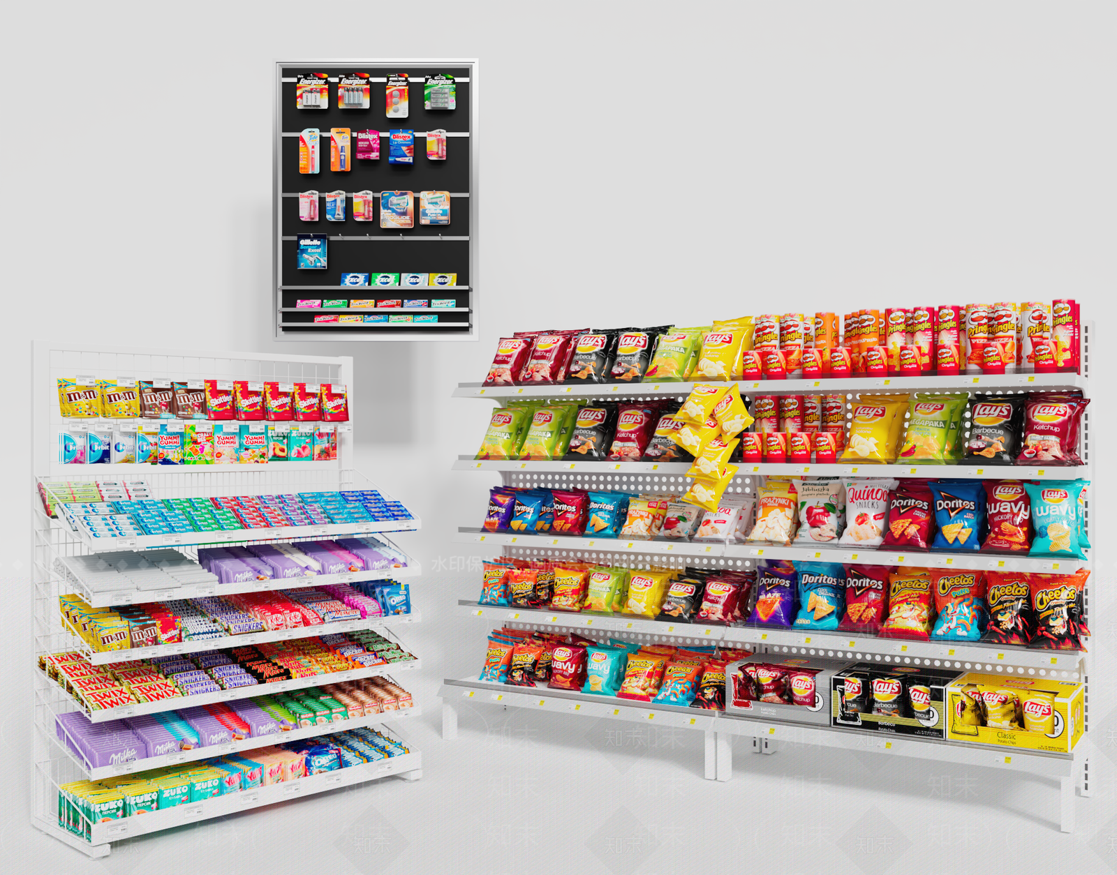 商场超市货架3D模型下载【ID:1144260691】