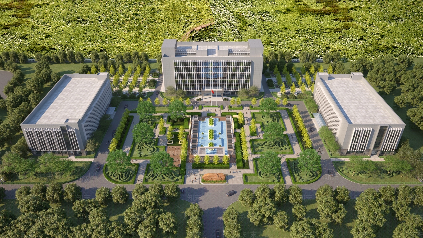 现代鸟瞰图3D模型下载【ID:1144261320】