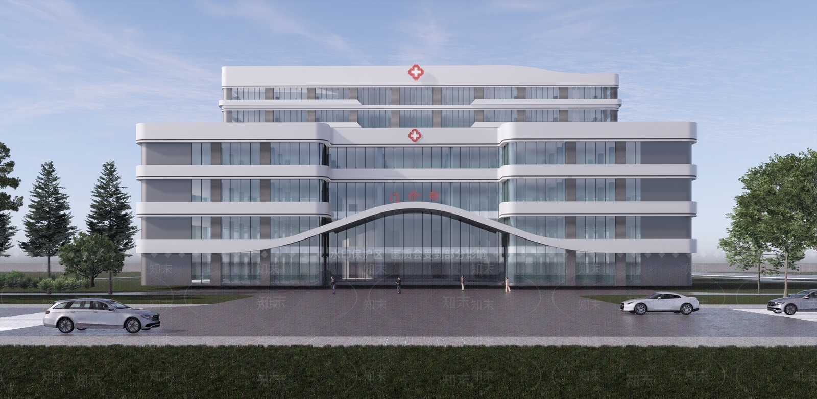 现代医疗建筑SU模型下载【ID:1145222800】