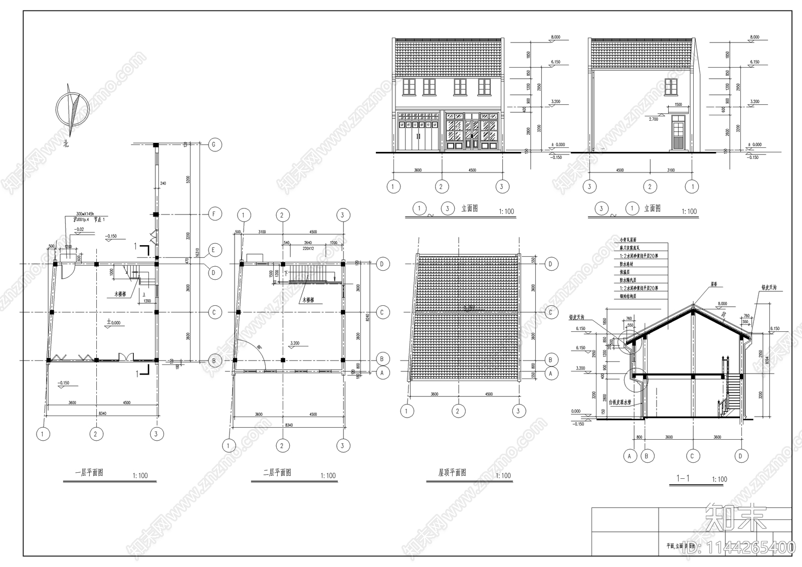 古建筑cad施工图下载【ID:1144265400】