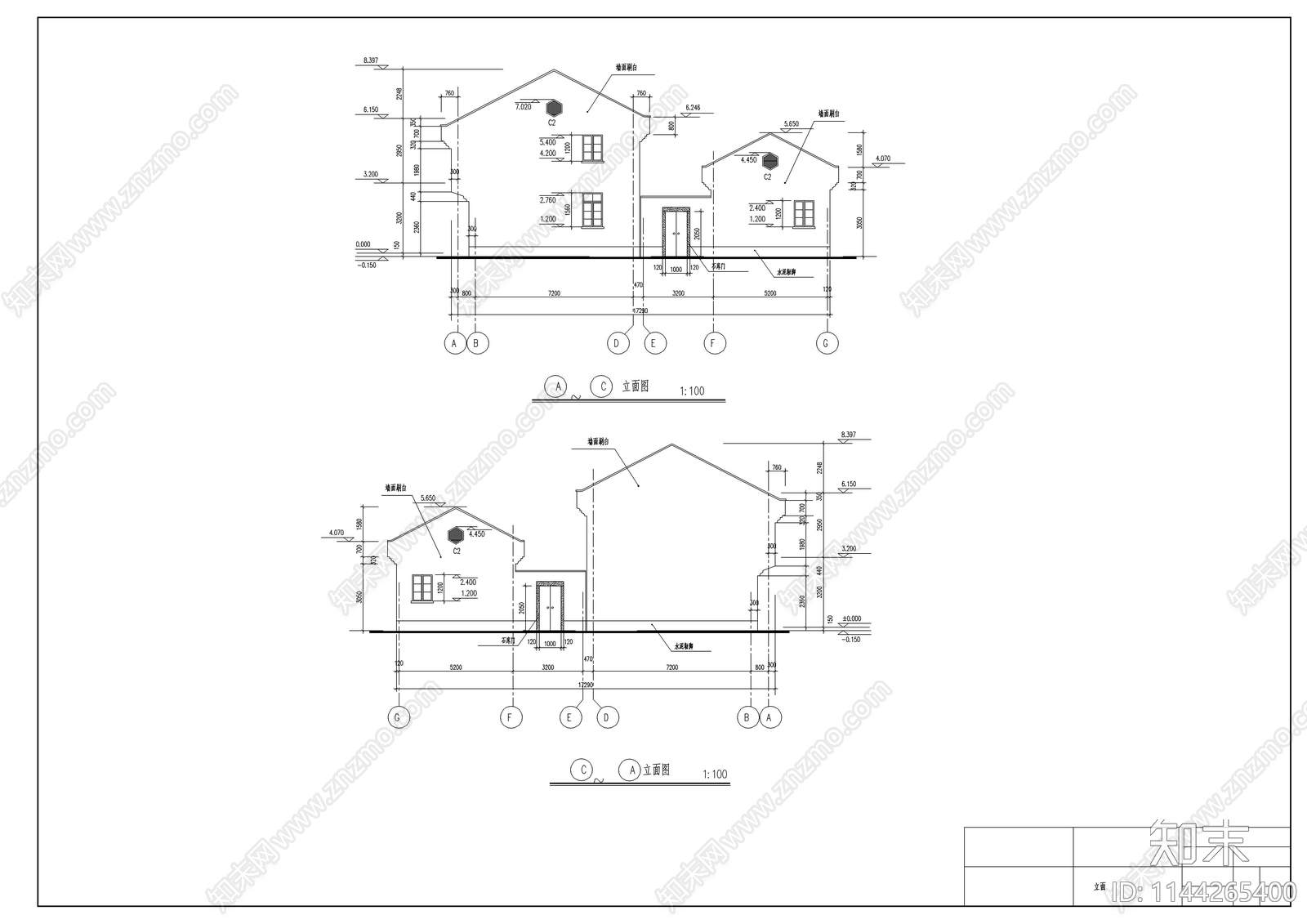 古建筑cad施工图下载【ID:1144265400】