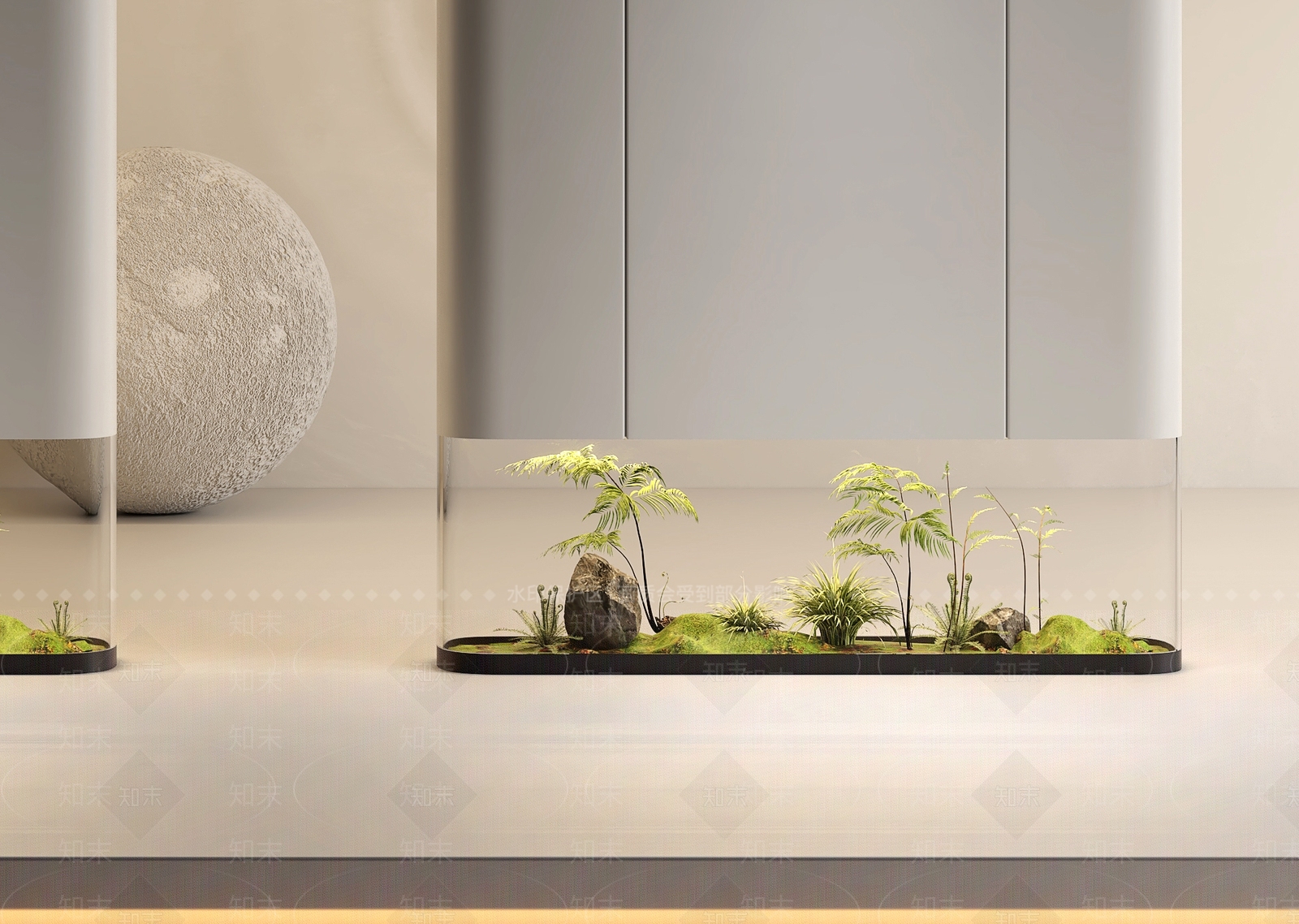 现代绿植景观3D模型下载【ID:1144265659】