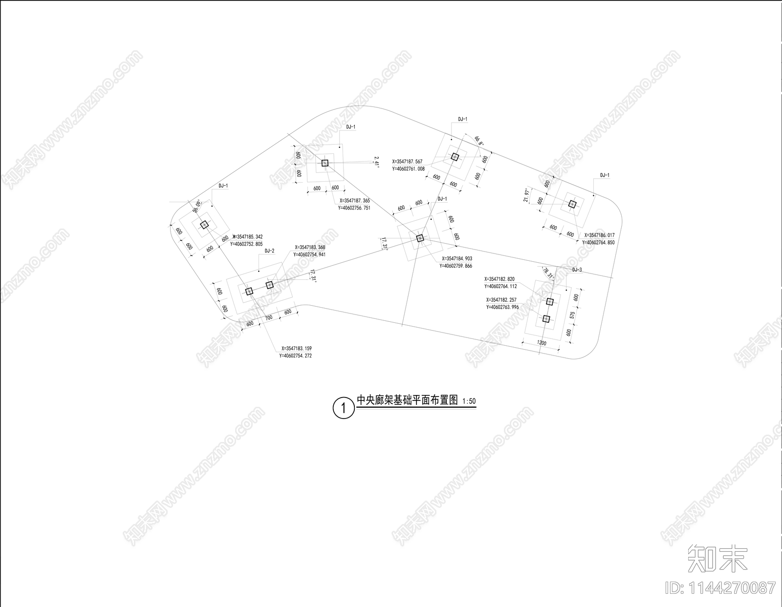 现代户外会客厅廊架cad施工图下载【ID:1144270087】