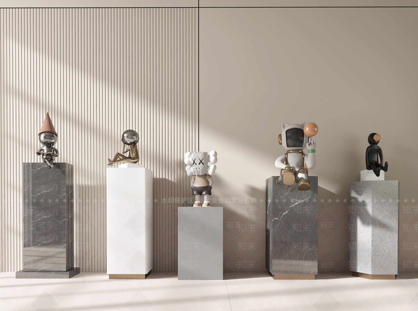 时尚卡通玩偶现代装饰摆件动漫卡通摆件金属时尚装饰摆件人物金属摆件副本3D模型下载【ID:1144271888】