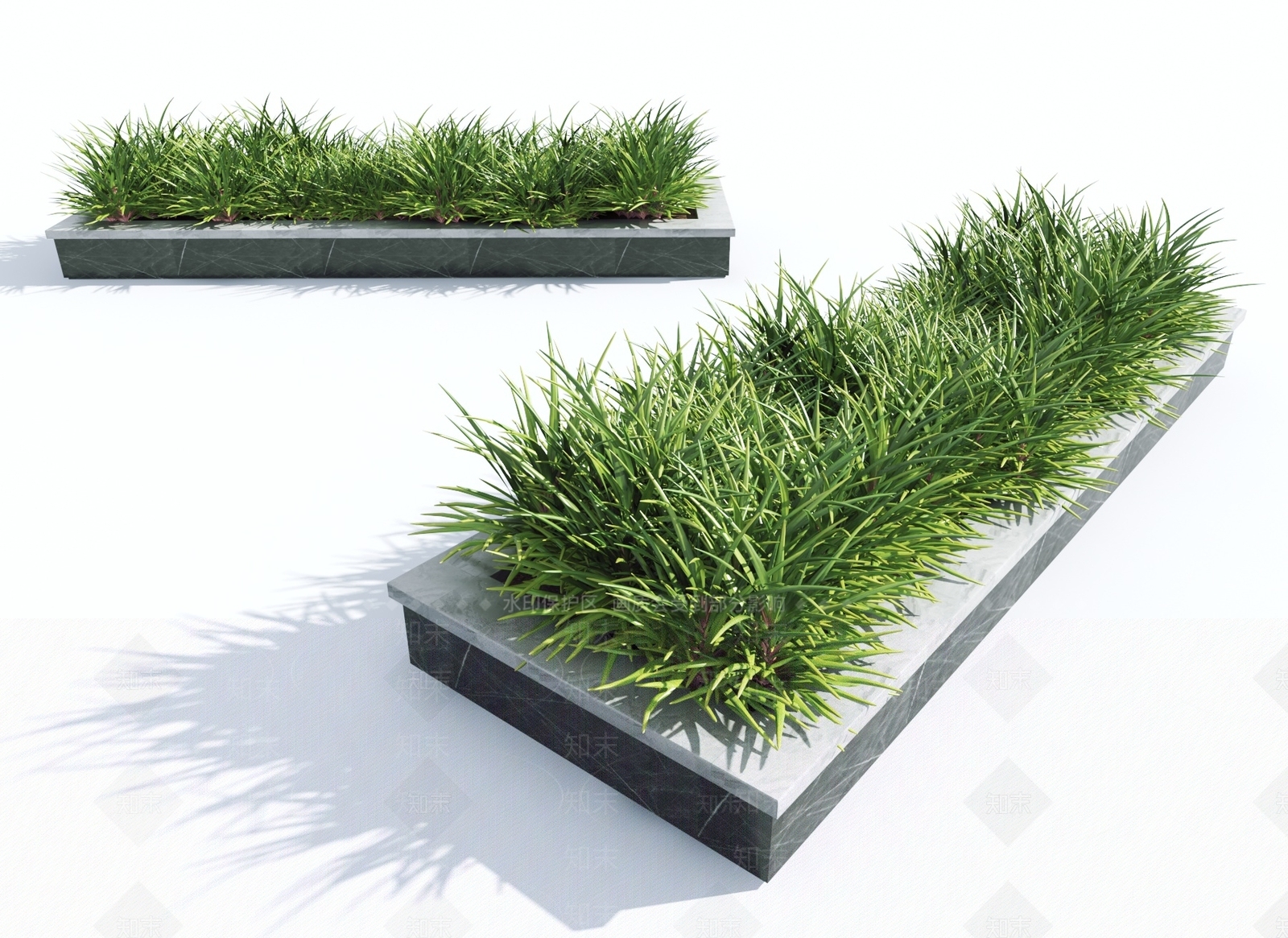 现代灌木草丛3D模型下载【ID:1144273512】