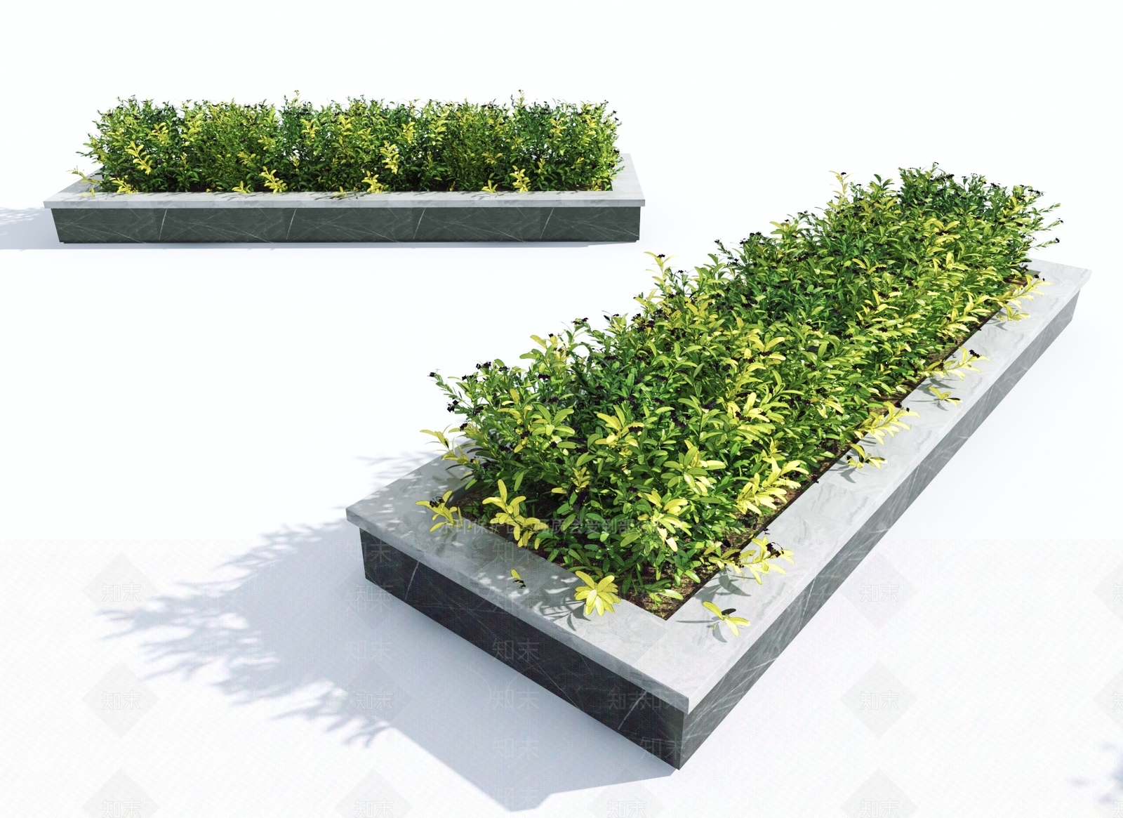 现代灌木丛3D模型下载【ID:1144274352】
