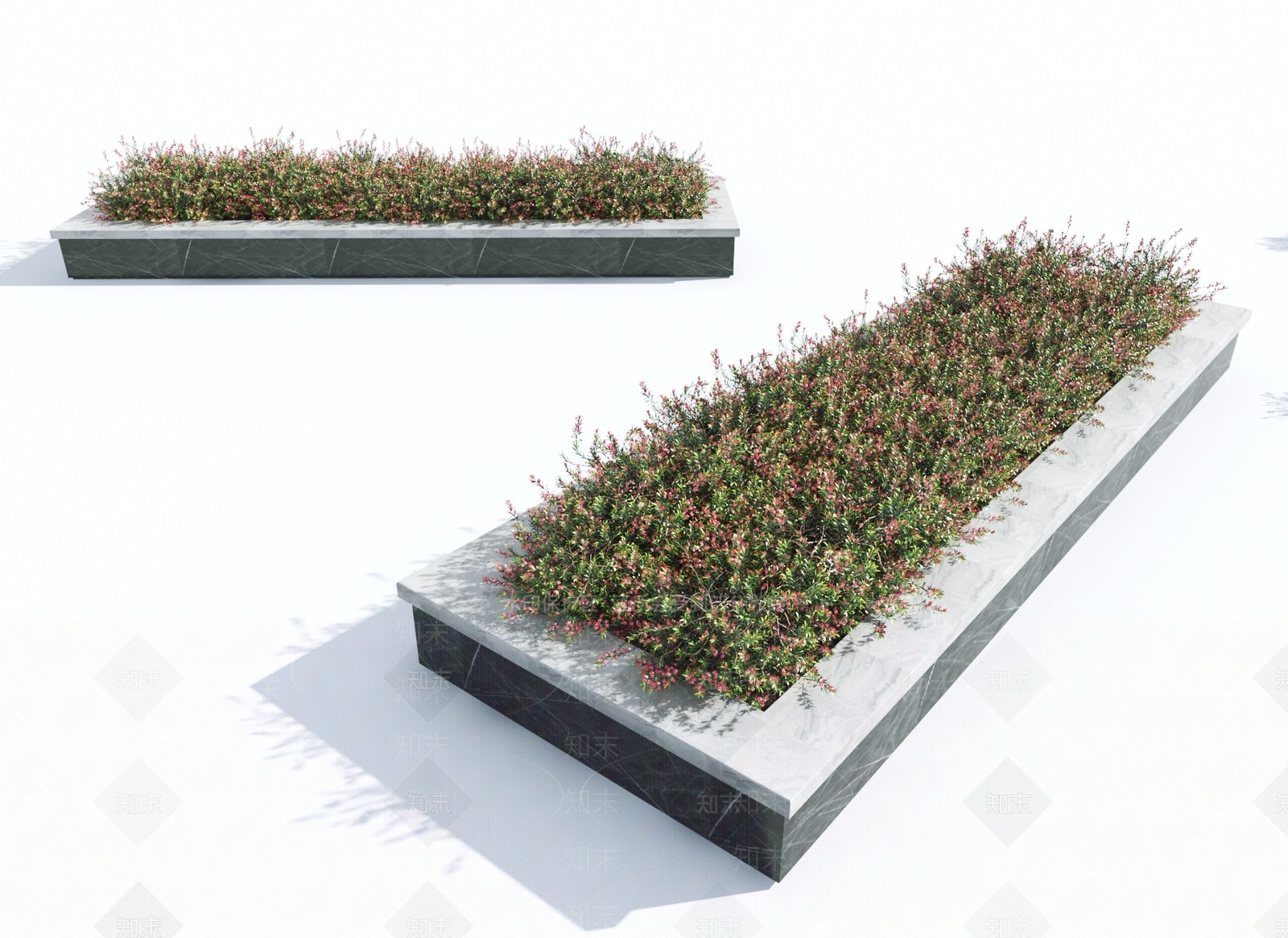 现代灌木丛3D模型下载【ID:1144274600】