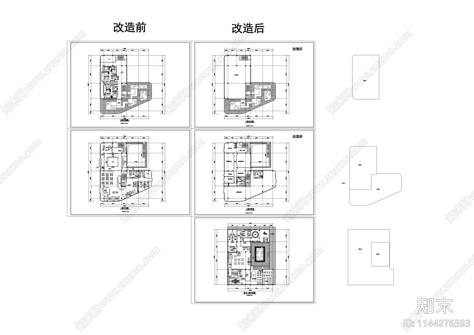 售楼处建筑平面图cad施工图下载【ID:1144276593】